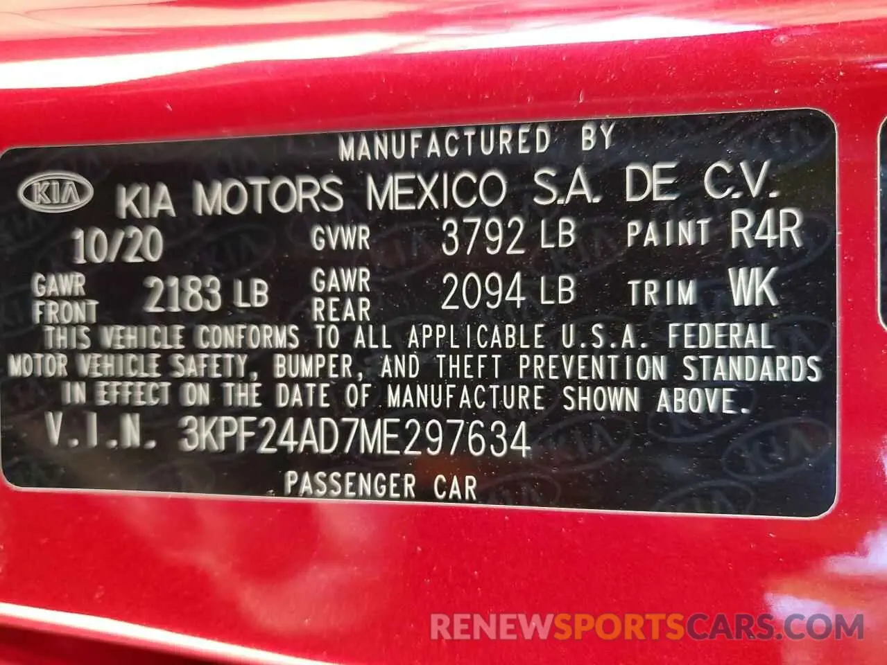 12 fotografías del automóvil dañado 3KPF24AD7ME297634 KIA FORTE 2021
