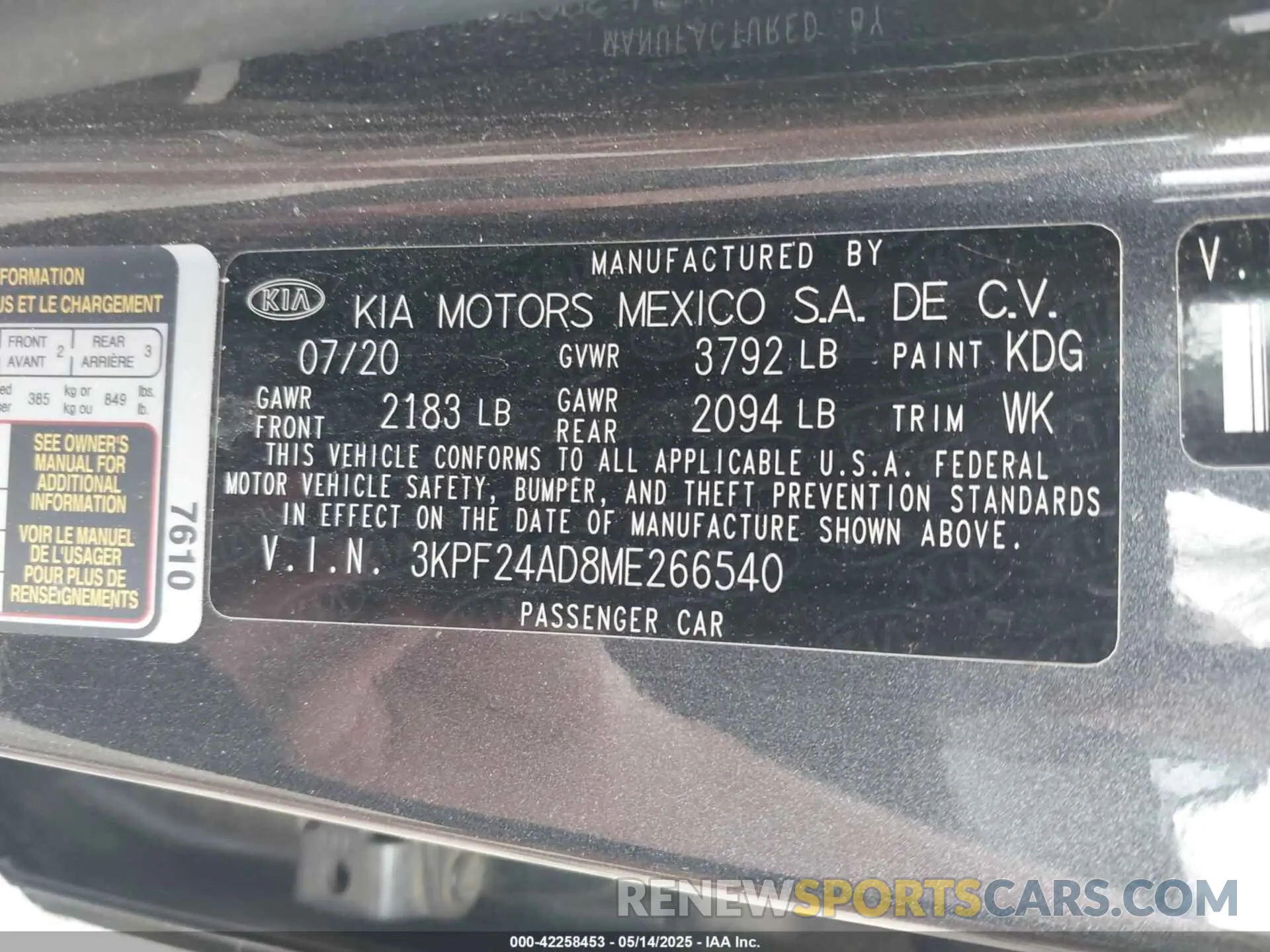 9 fotografías del automóvil dañado 3KPF24AD8ME266540 KIA FORTE 2021