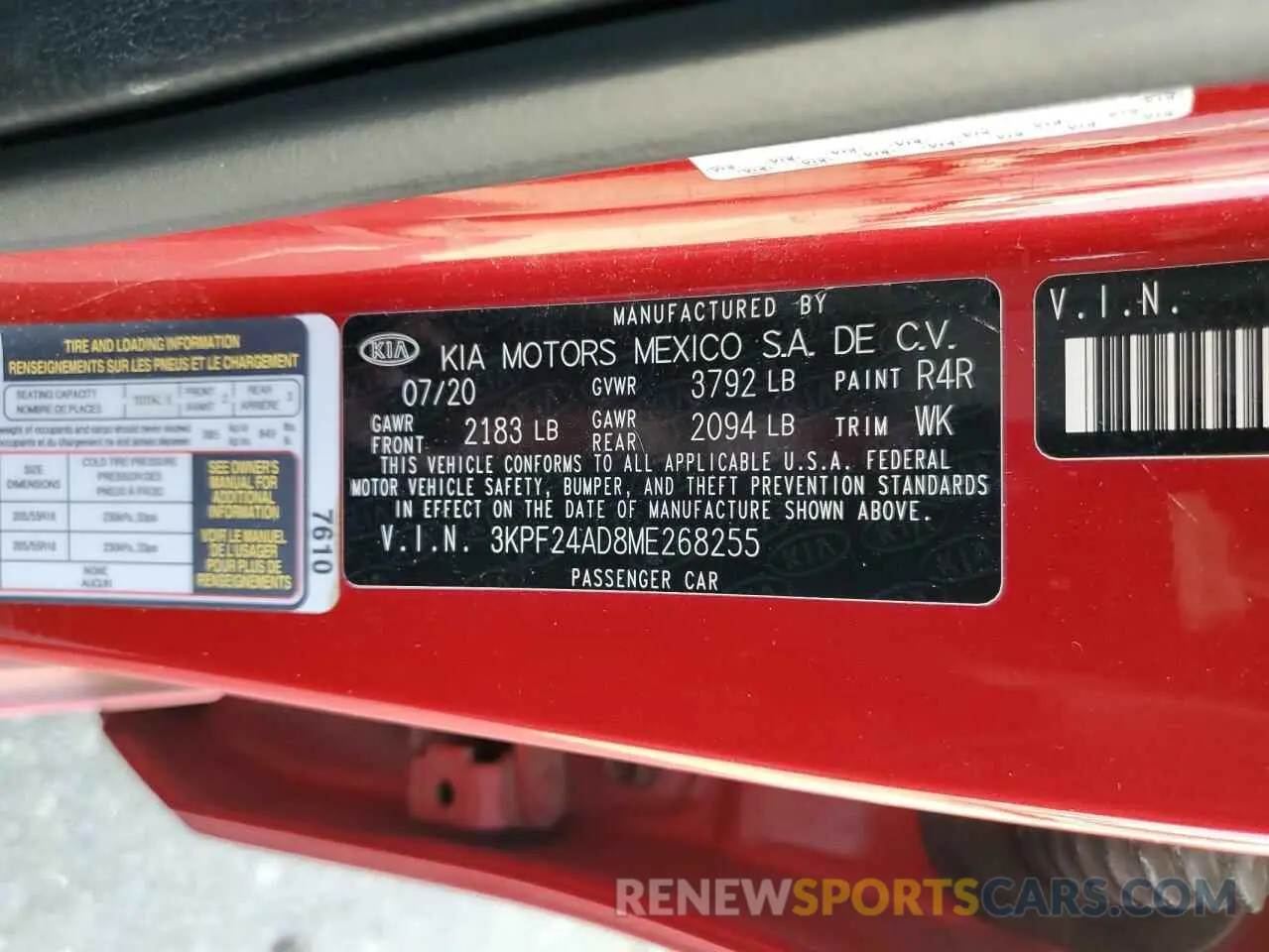 12 fotografías del automóvil dañado 3KPF24AD8ME268255 KIA FORTE 2021