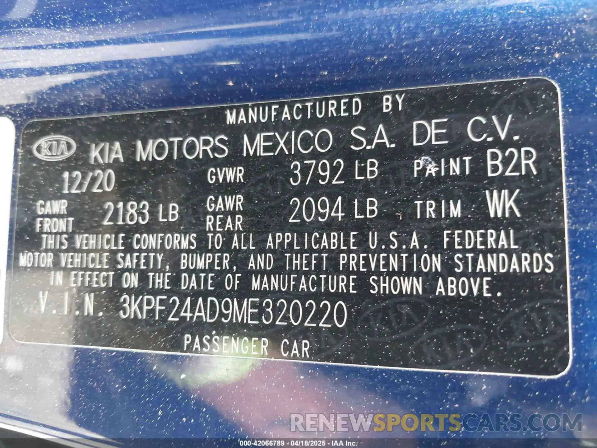 9 fotografías del automóvil dañado 3KPF24AD9ME320220 KIA FORTE 2021