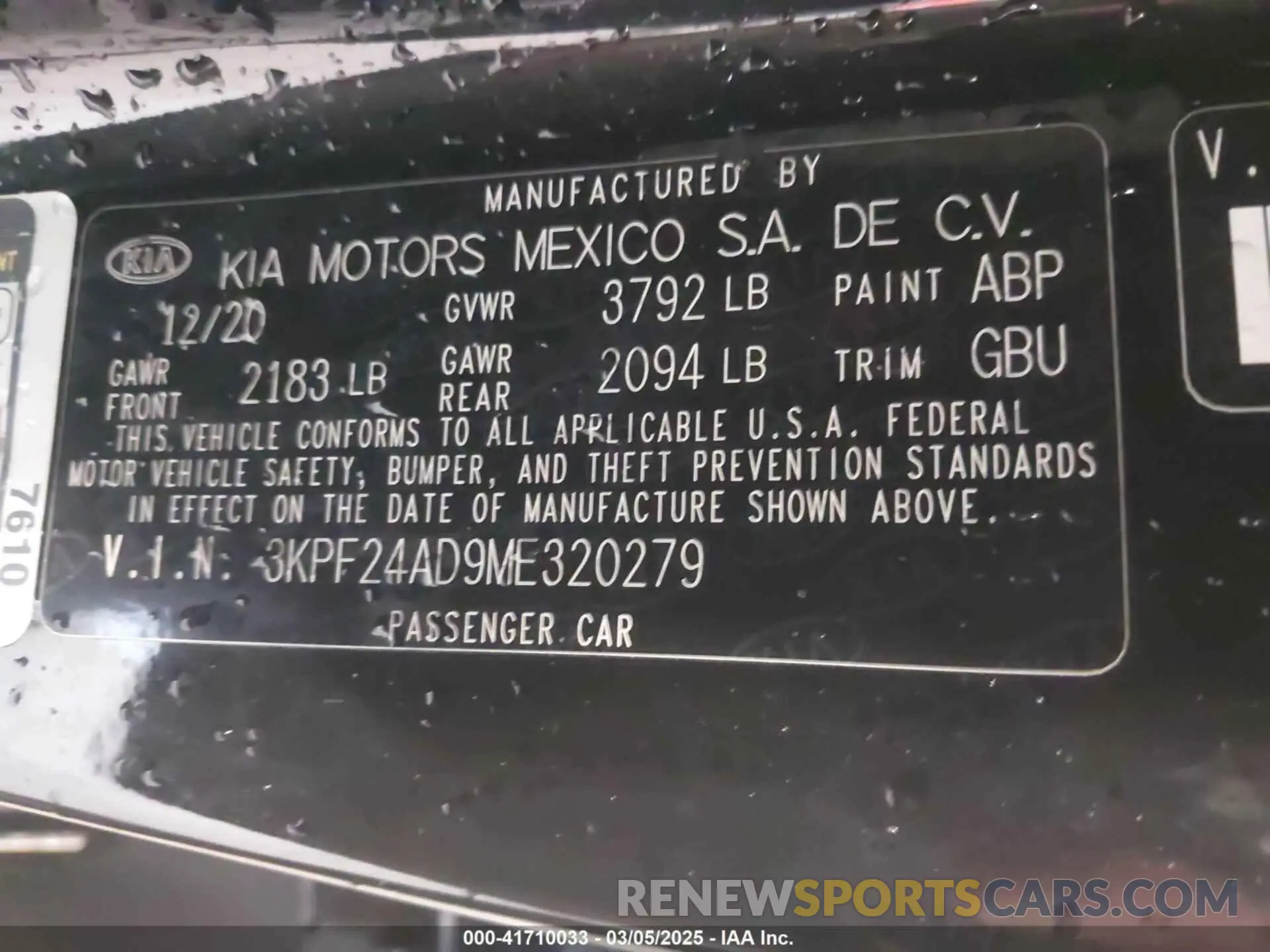 9 fotografías del automóvil dañado 3KPF24AD9ME320279 KIA FORTE 2021