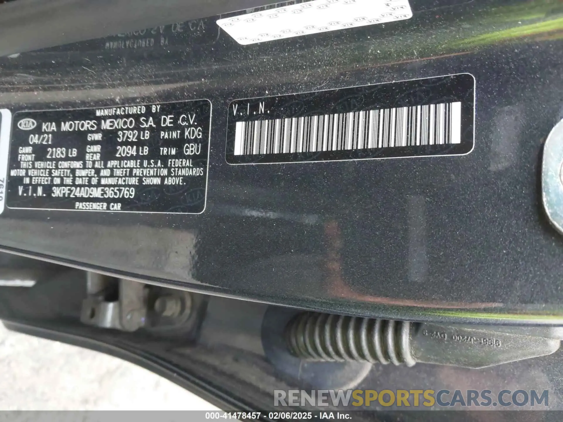 9 fotografías del automóvil dañado 3KPF24AD9ME365769 KIA FORTE 2021
