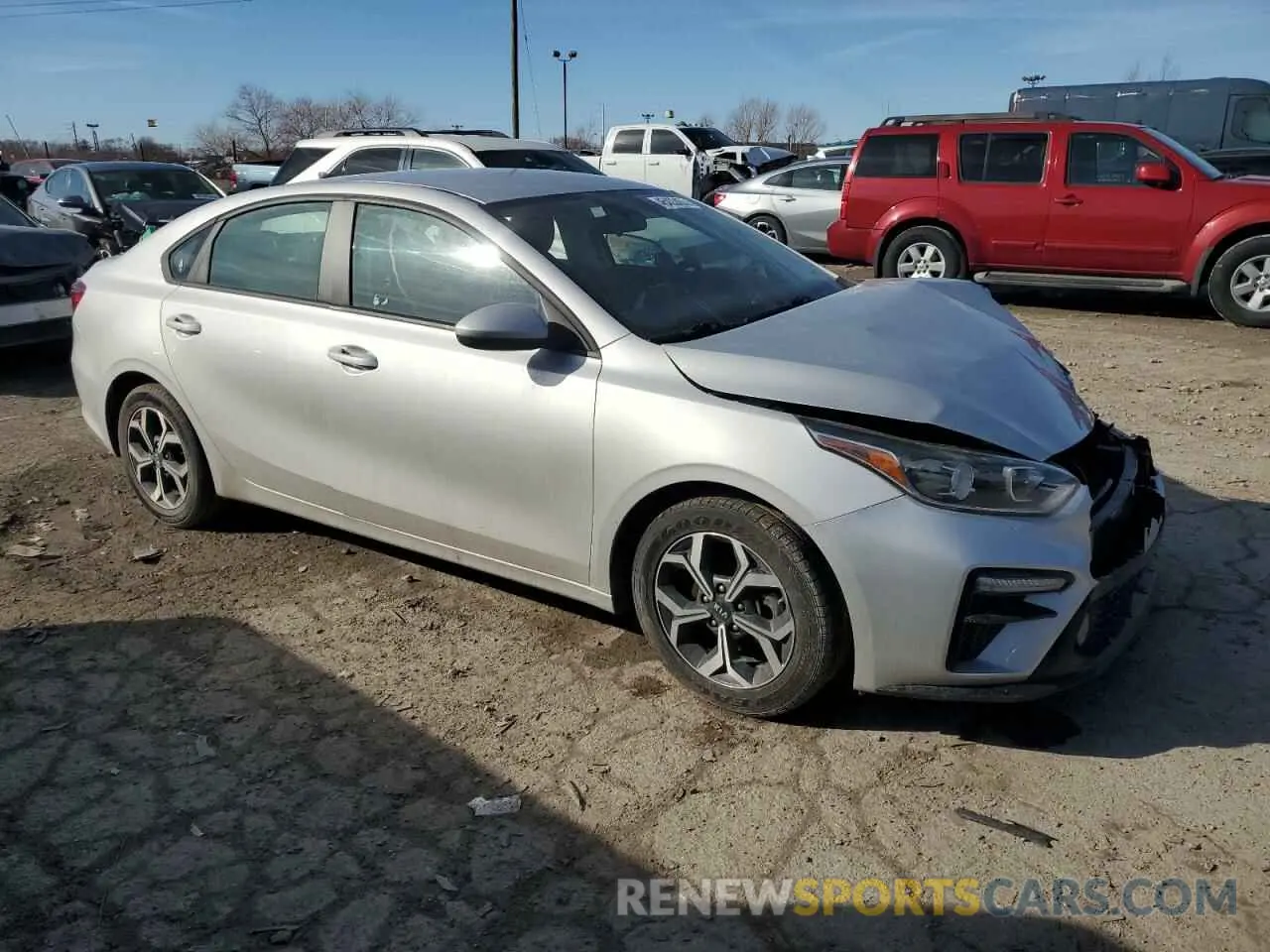 4 fotografías del automóvil dañado 3KPF24ADXME378045 KIA FORTE 2021