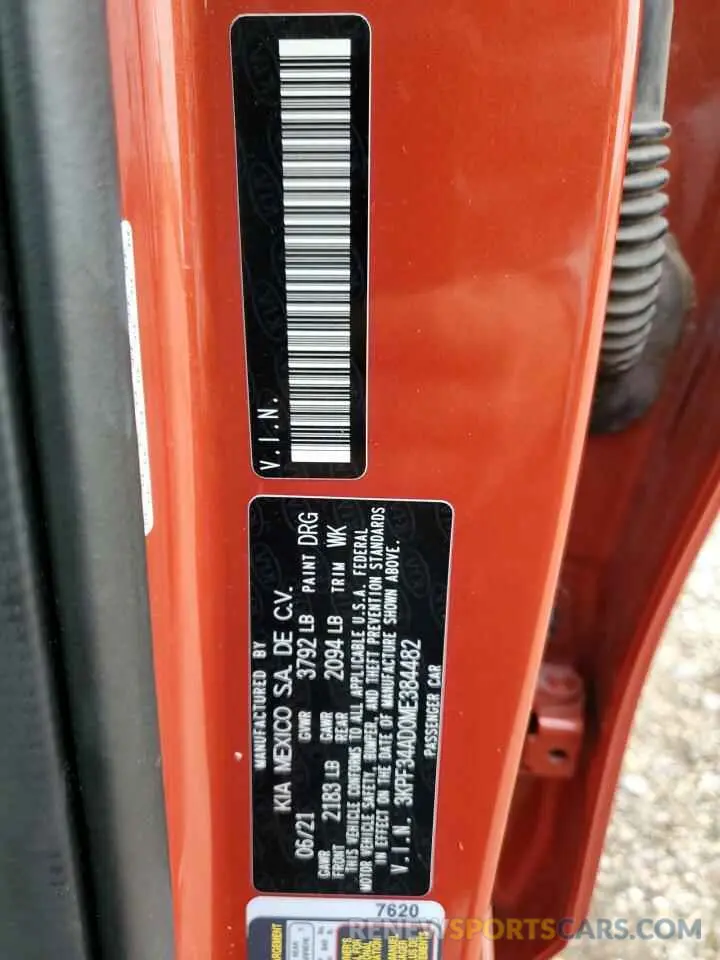 14 fotografías del automóvil dañado 3KPF34AD0ME384482 KIA FORTE 2021