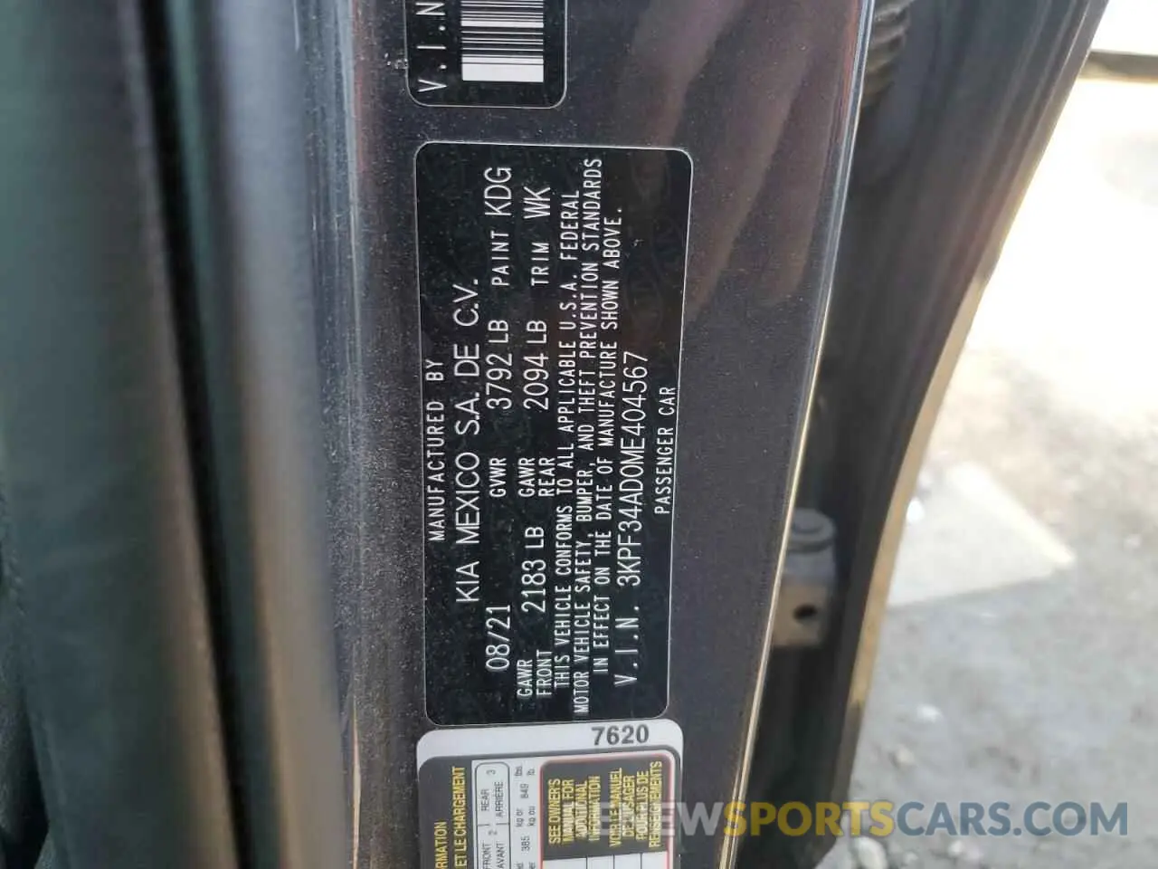 12 fotografías del automóvil dañado 3KPF34AD0ME404567 KIA FORTE 2021