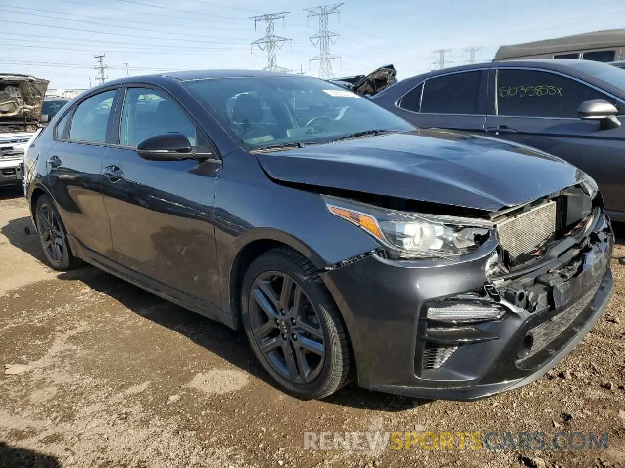 4 fotografías del automóvil dañado 3KPF34AD0ME404567 KIA FORTE 2021