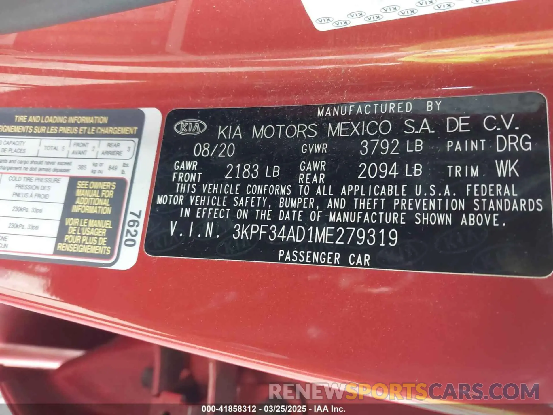 9 fotografías del automóvil dañado 3KPF34AD1ME279319 KIA FORTE 2021