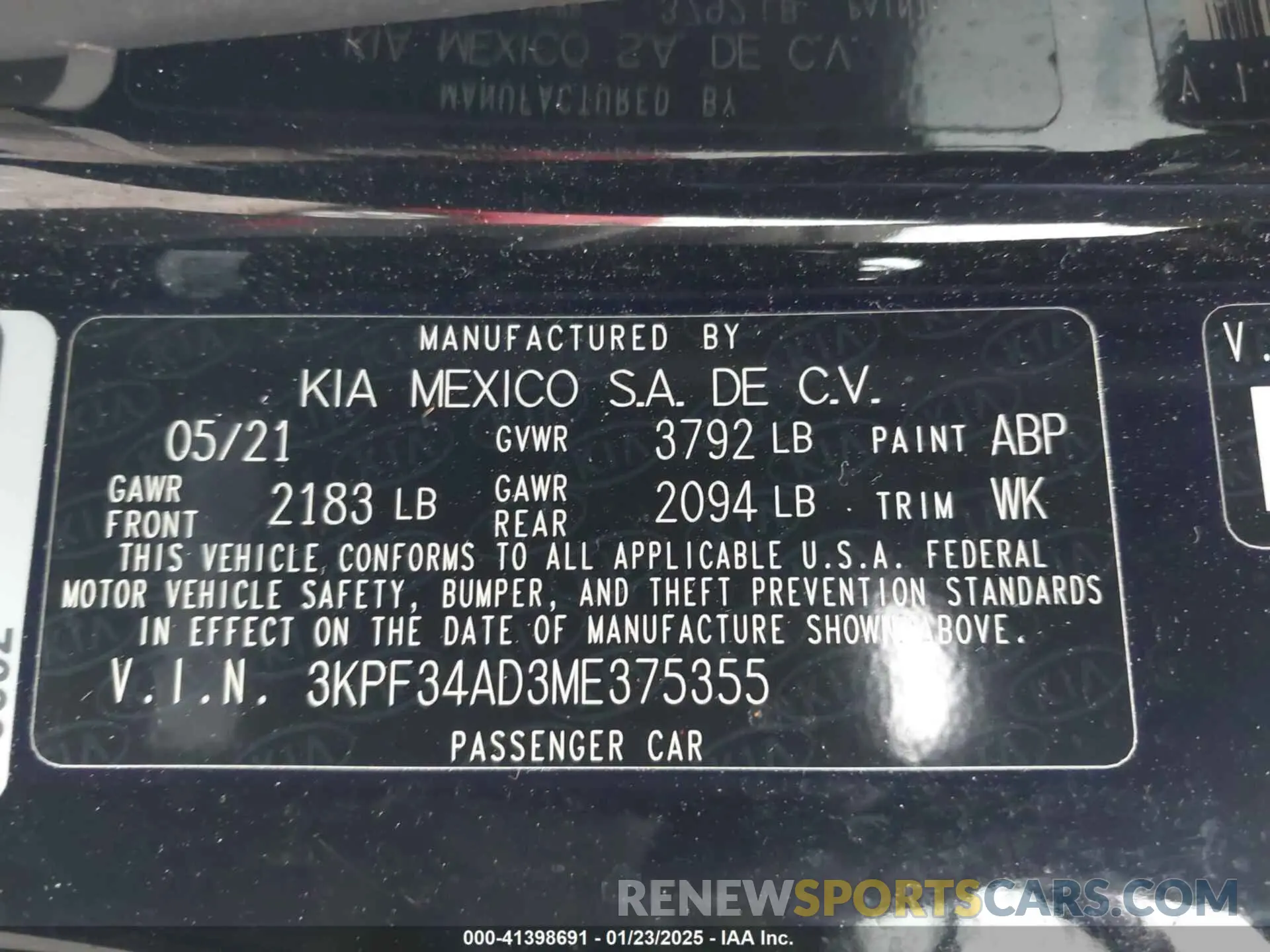 9 fotografías del automóvil dañado 3KPF34AD3ME375355 KIA FORTE 2021