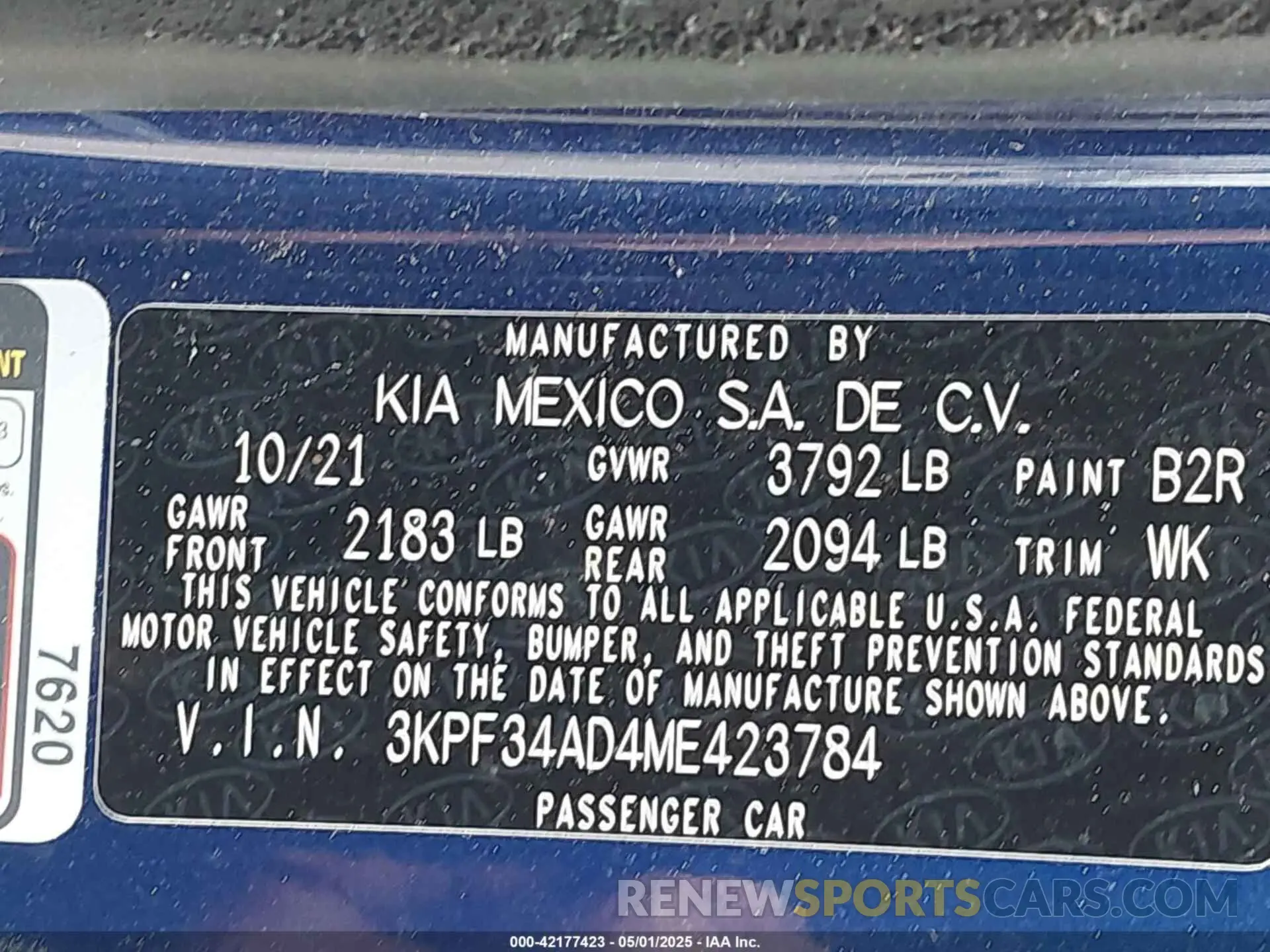 9 fotografías del automóvil dañado 3KPF34AD4ME423784 KIA FORTE 2021