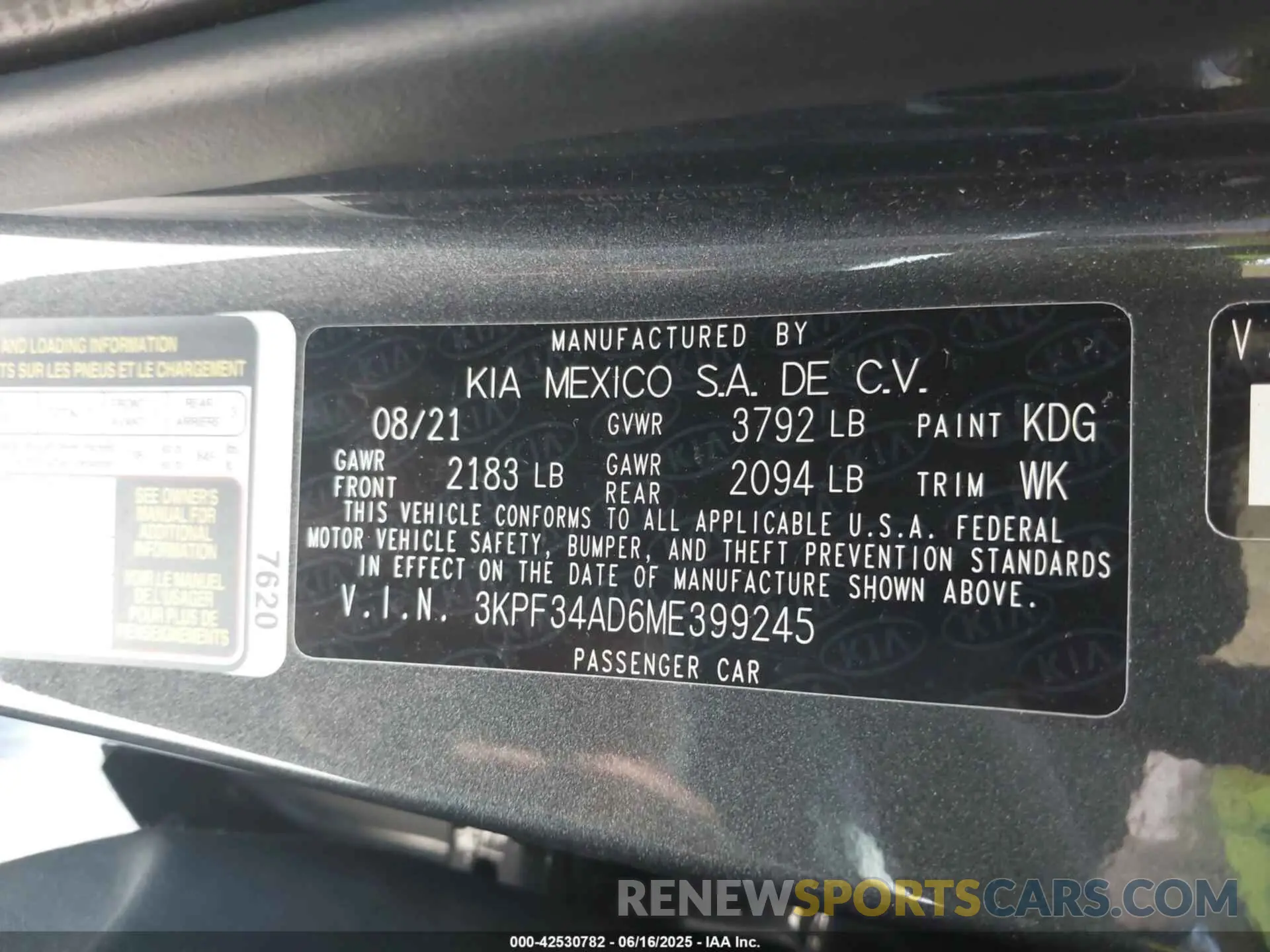 9 fotografías del automóvil dañado 3KPF34AD6ME399245 KIA FORTE 2021