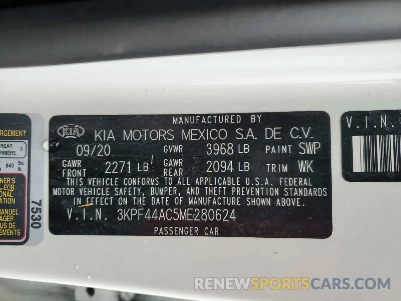 14 fotografías del automóvil dañado 3KPF44AC5ME280624 KIA FORTE 2021