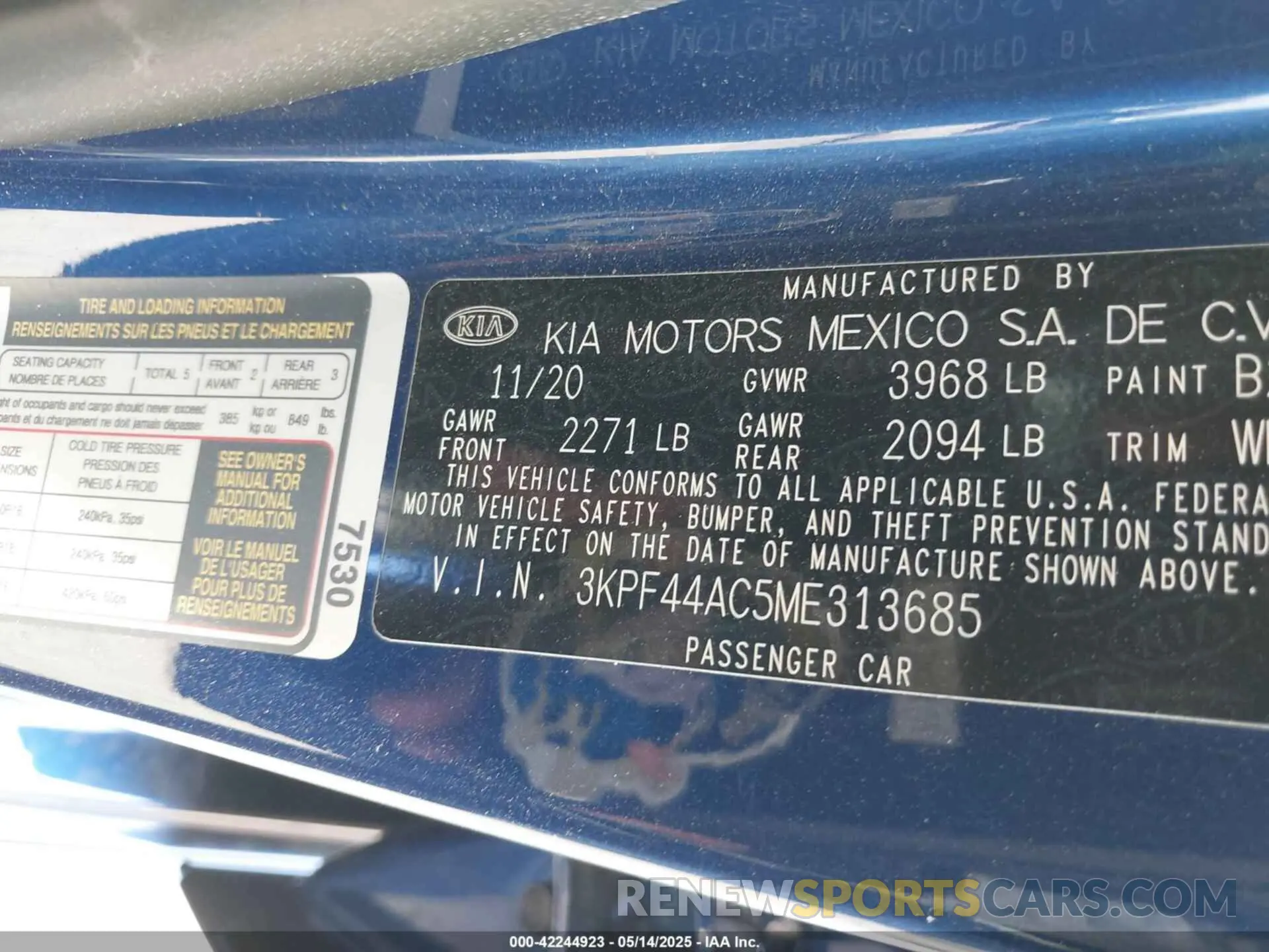 9 fotografías del automóvil dañado 3KPF44AC5ME313685 KIA FORTE 2021