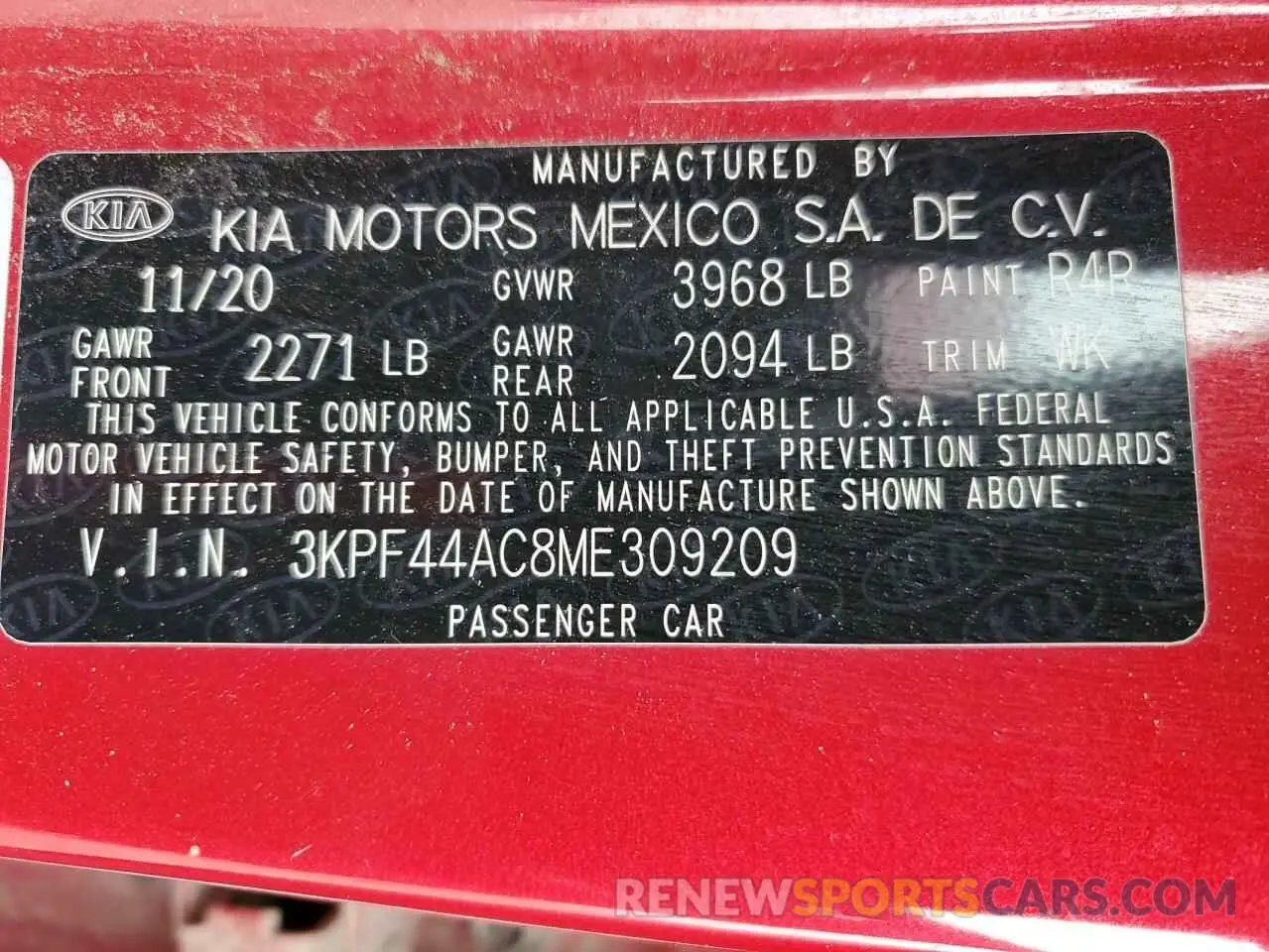13 fotografías del automóvil dañado 3KPF44AC8ME309209 KIA FORTE 2021