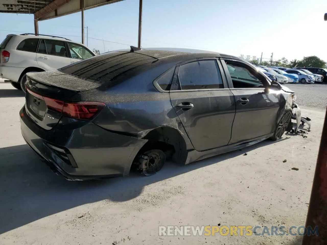 3 fotografías del automóvil dañado 3KPF44AC8ME367076 KIA FORTE 2021