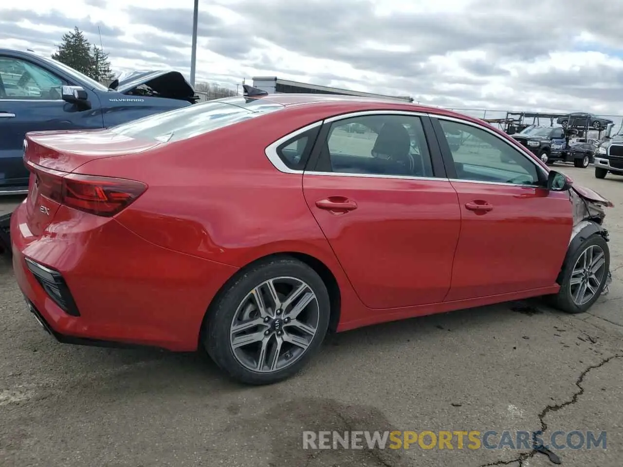 3 fotografías del automóvil dañado 3KPF54AD1ME405480 KIA FORTE 2021