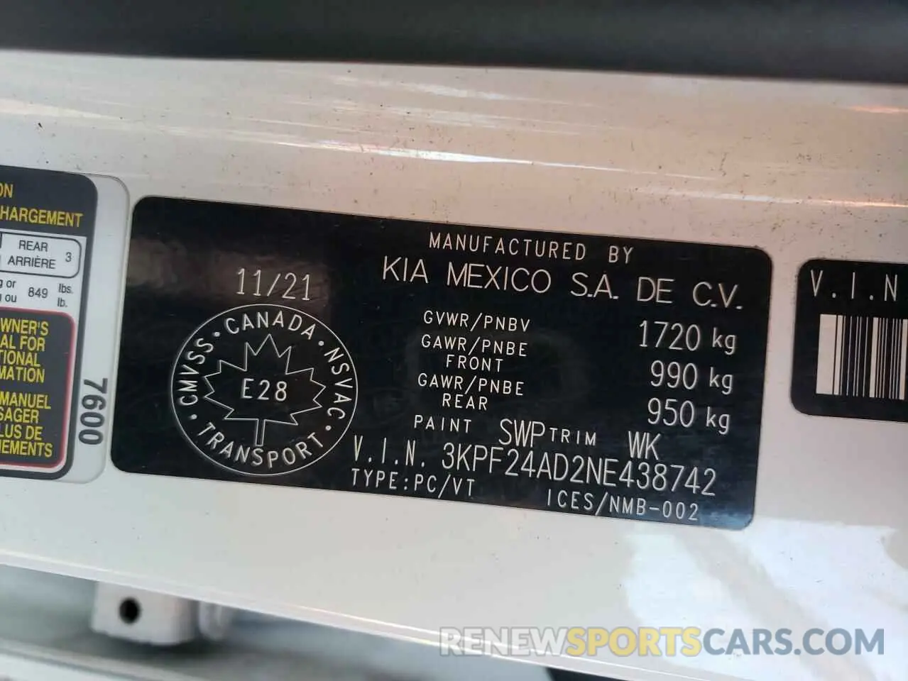 12 fotografías del automóvil dañado 3KPF24AD2NE438742 KIA FORTE 2022