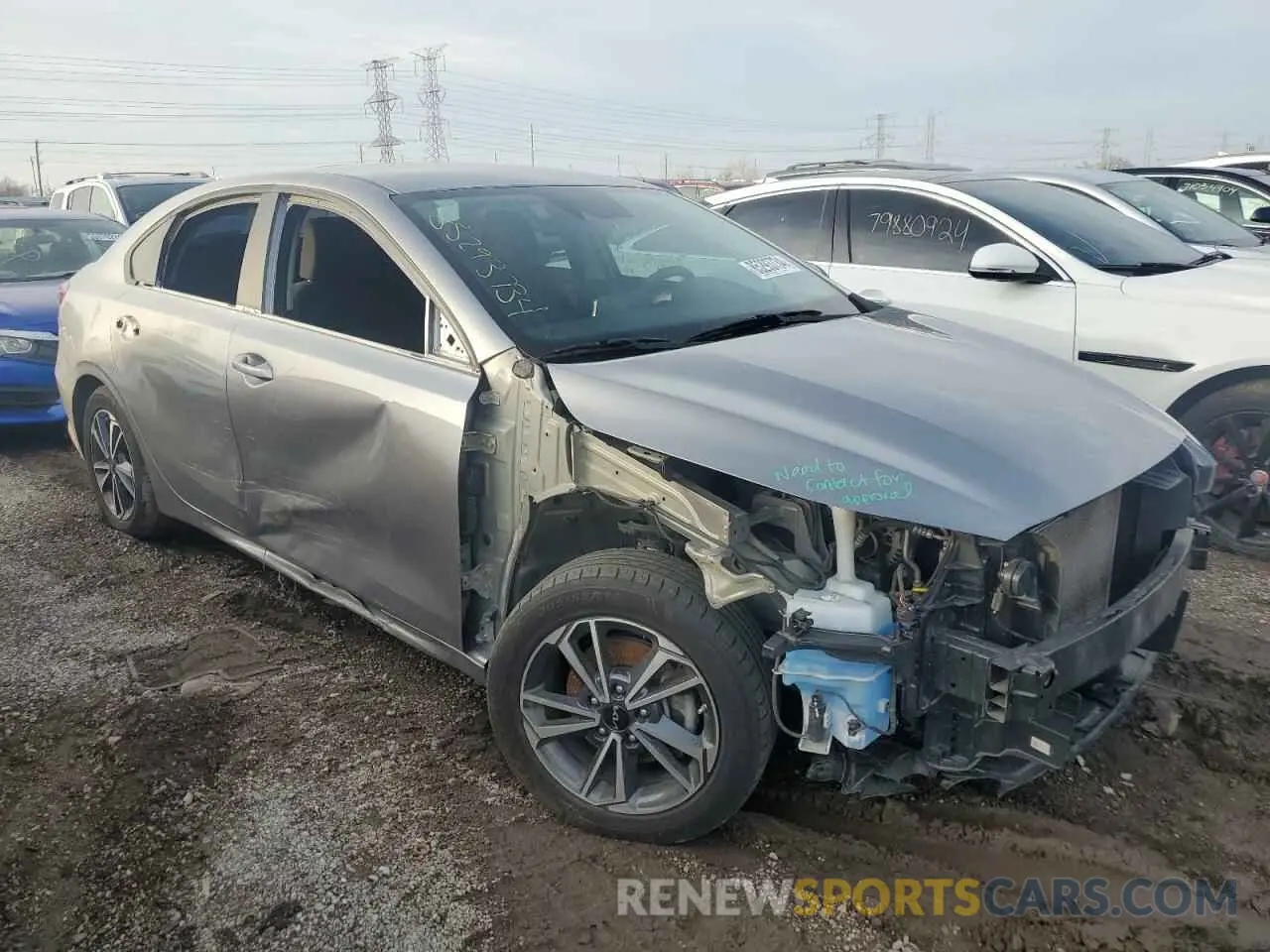4 fotografías del automóvil dañado 3KPF24AD3NE462029 KIA FORTE 2022