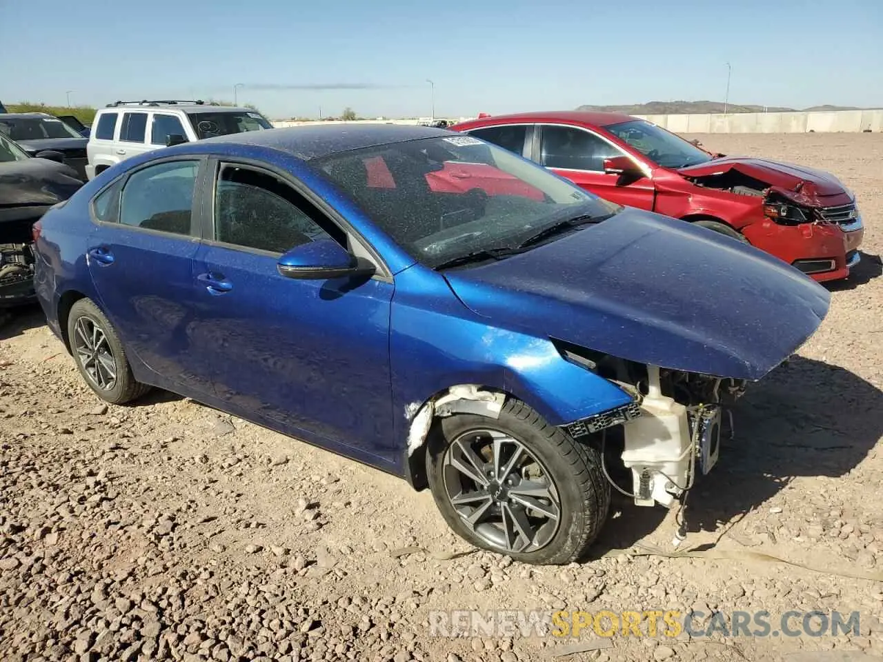 4 fotografías del automóvil dañado 3KPF24AD6NE496949 KIA FORTE 2022