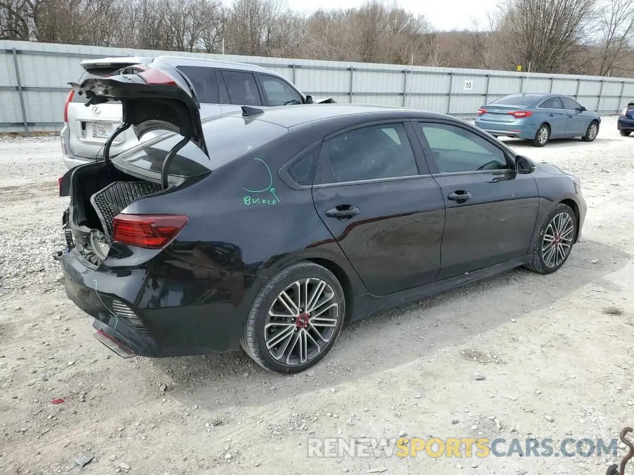 3 fotografías del automóvil dañado 3KPF44AC0NE456173 KIA FORTE 2022