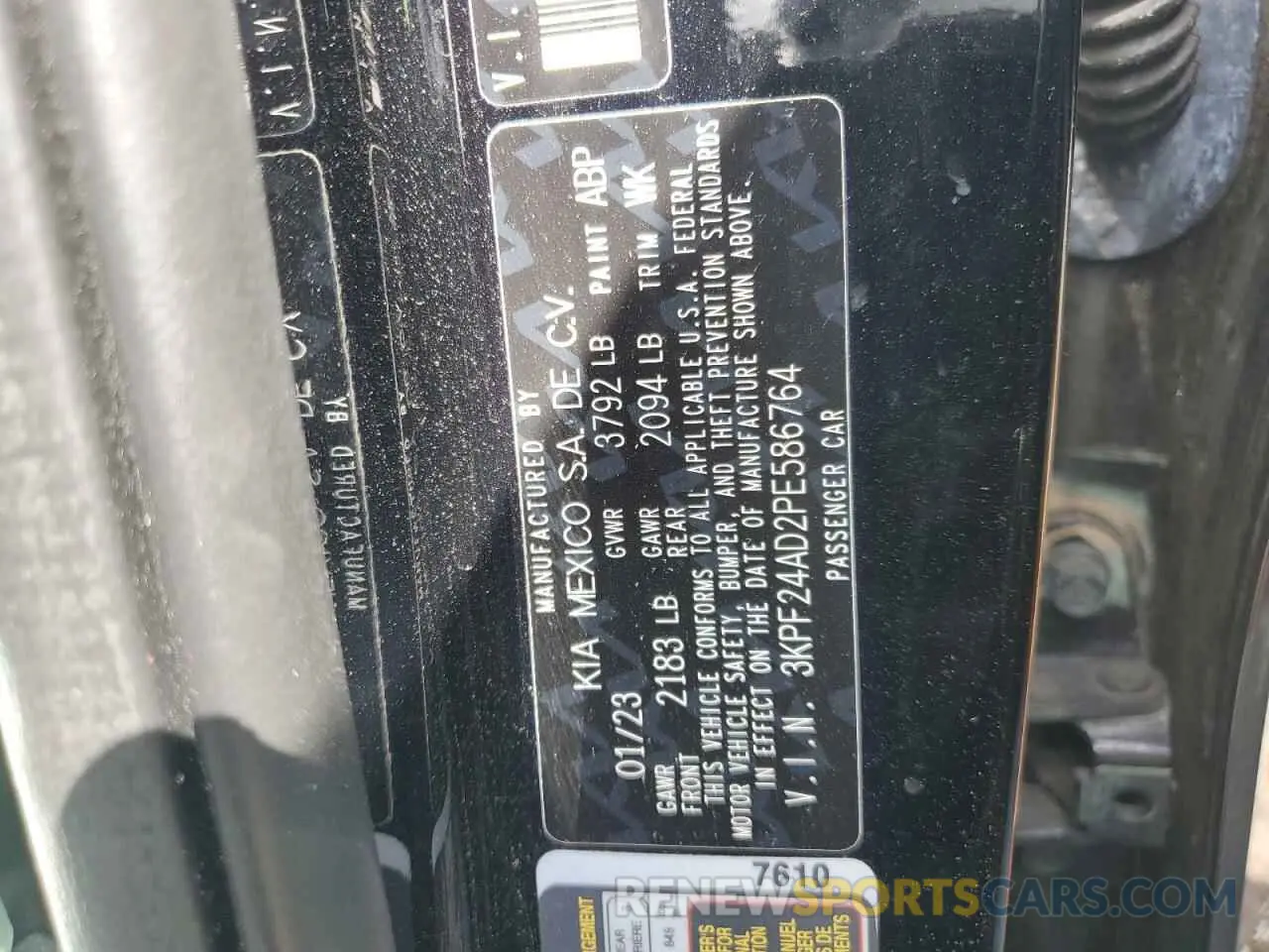 13 fotografías del automóvil dañado 3KPF24AD2PE586764 KIA FORTE 2023