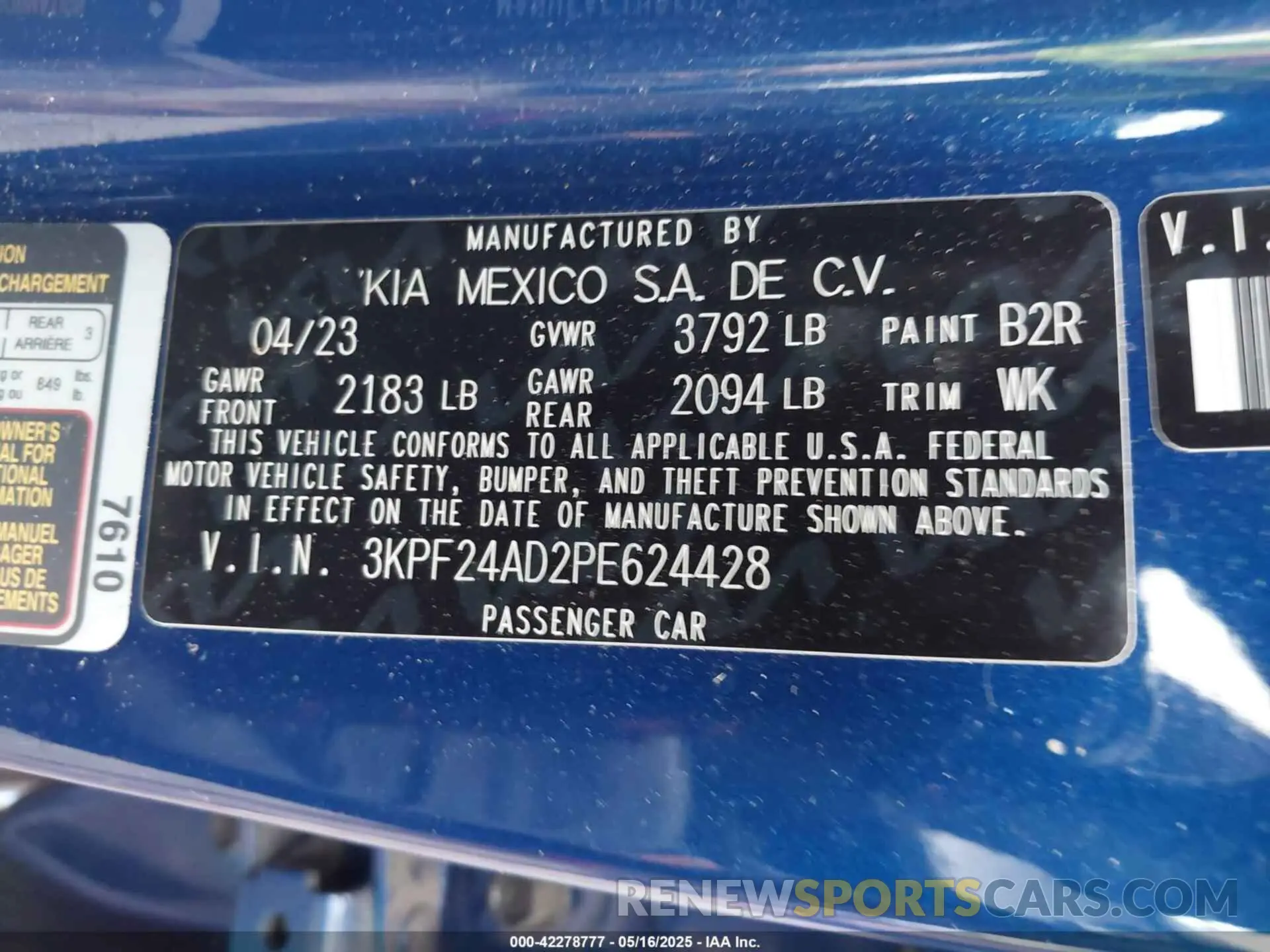 9 fotografías del automóvil dañado 3KPF24AD2PE624428 KIA FORTE 2023