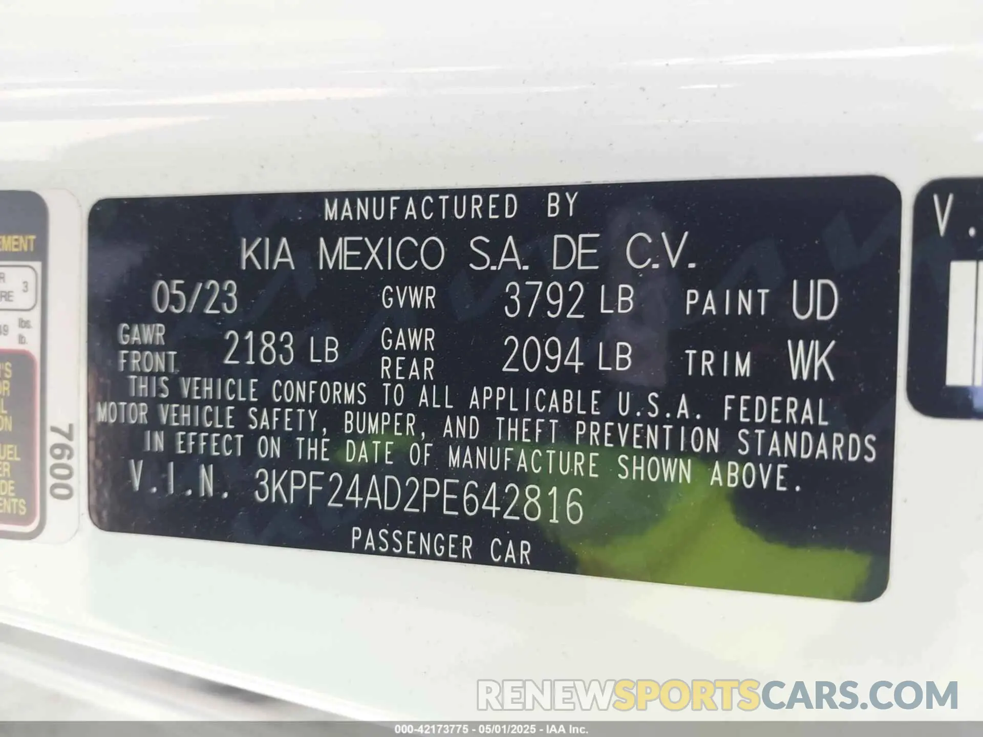 9 fotografías del automóvil dañado 3KPF24AD2PE642816 KIA FORTE 2023