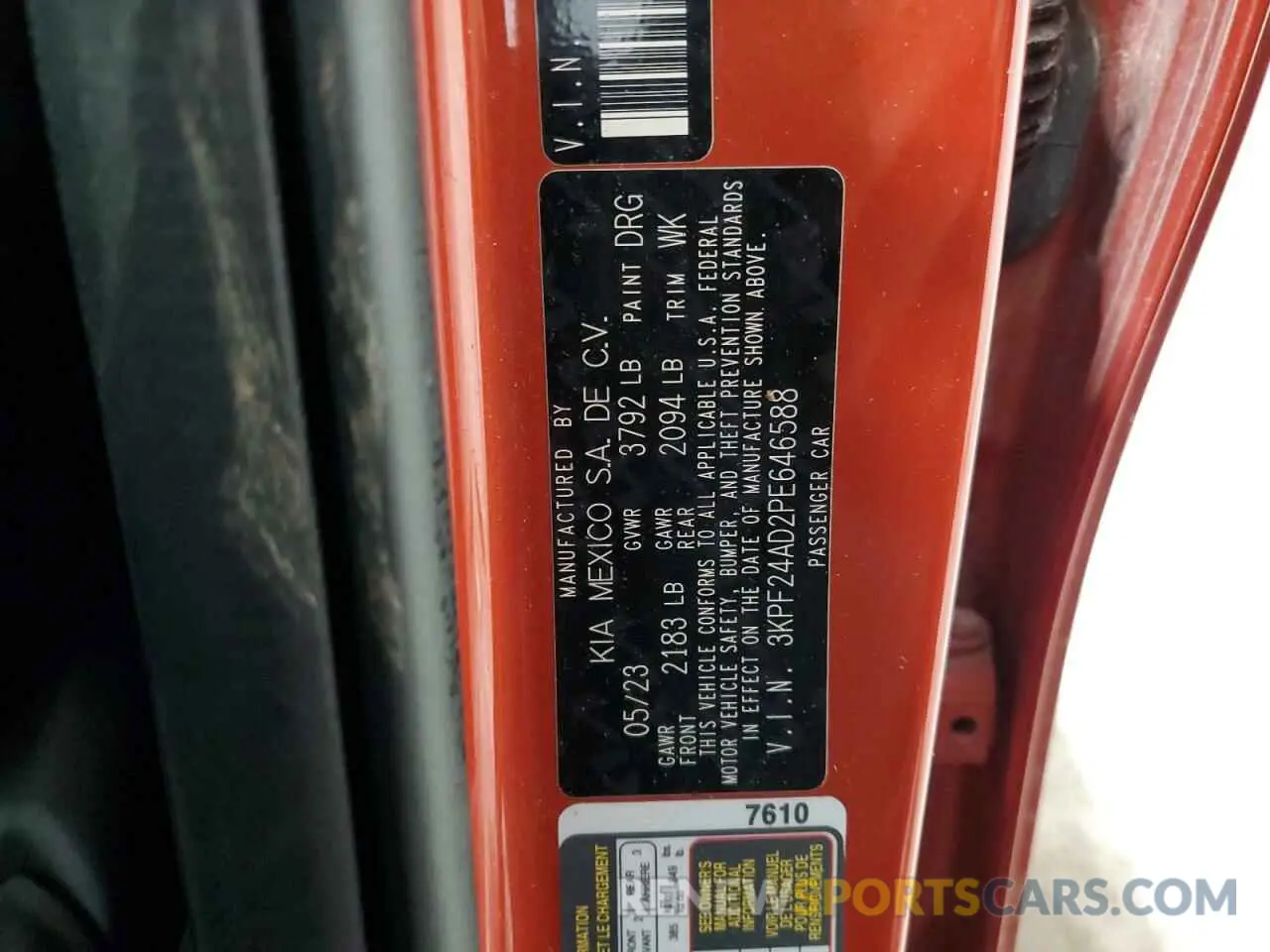 13 fotografías del automóvil dañado 3KPF24AD2PE646588 KIA FORTE 2023