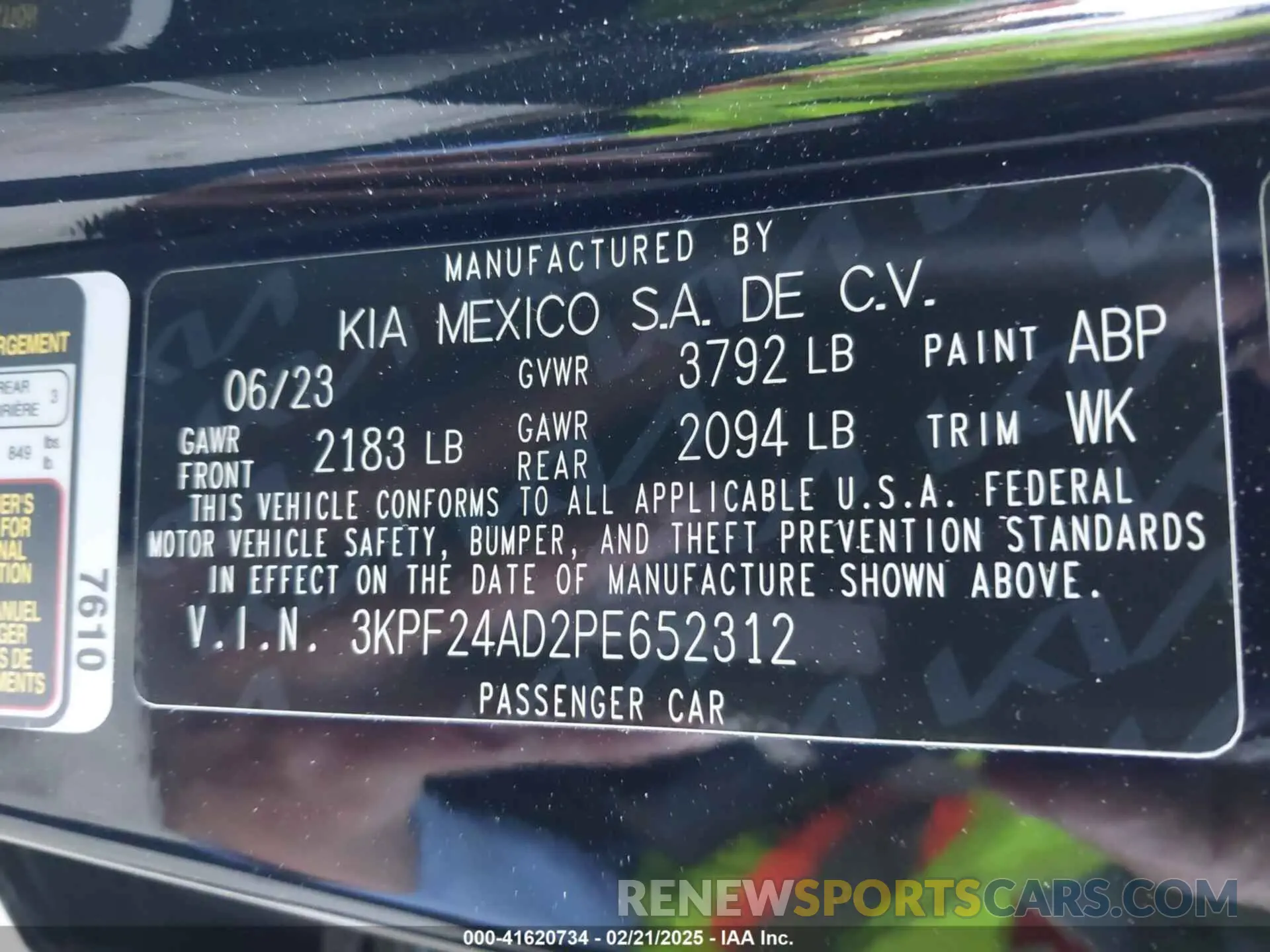9 fotografías del automóvil dañado 3KPF24AD2PE652312 KIA FORTE 2023