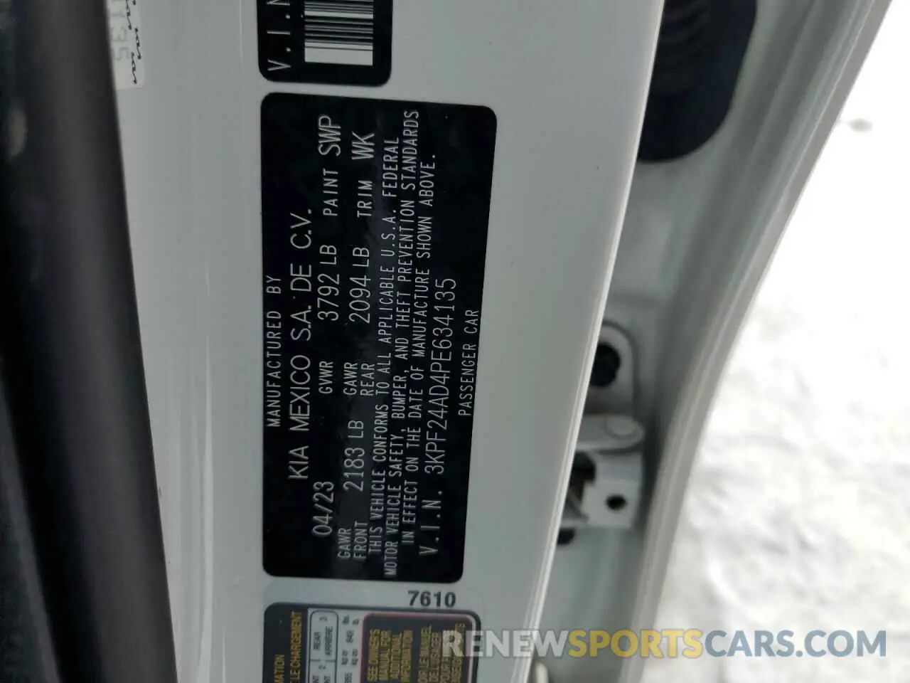 13 fotografías del automóvil dañado 3KPF24AD4PE634135 KIA FORTE 2023