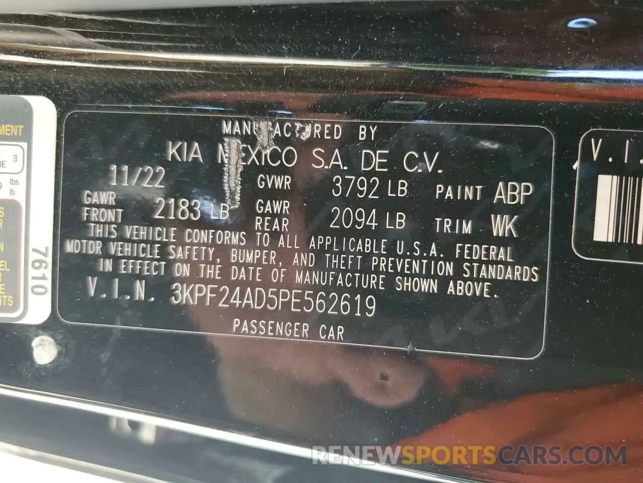 13 fotografías del automóvil dañado 3KPF24AD5PE562619 KIA FORTE 2023