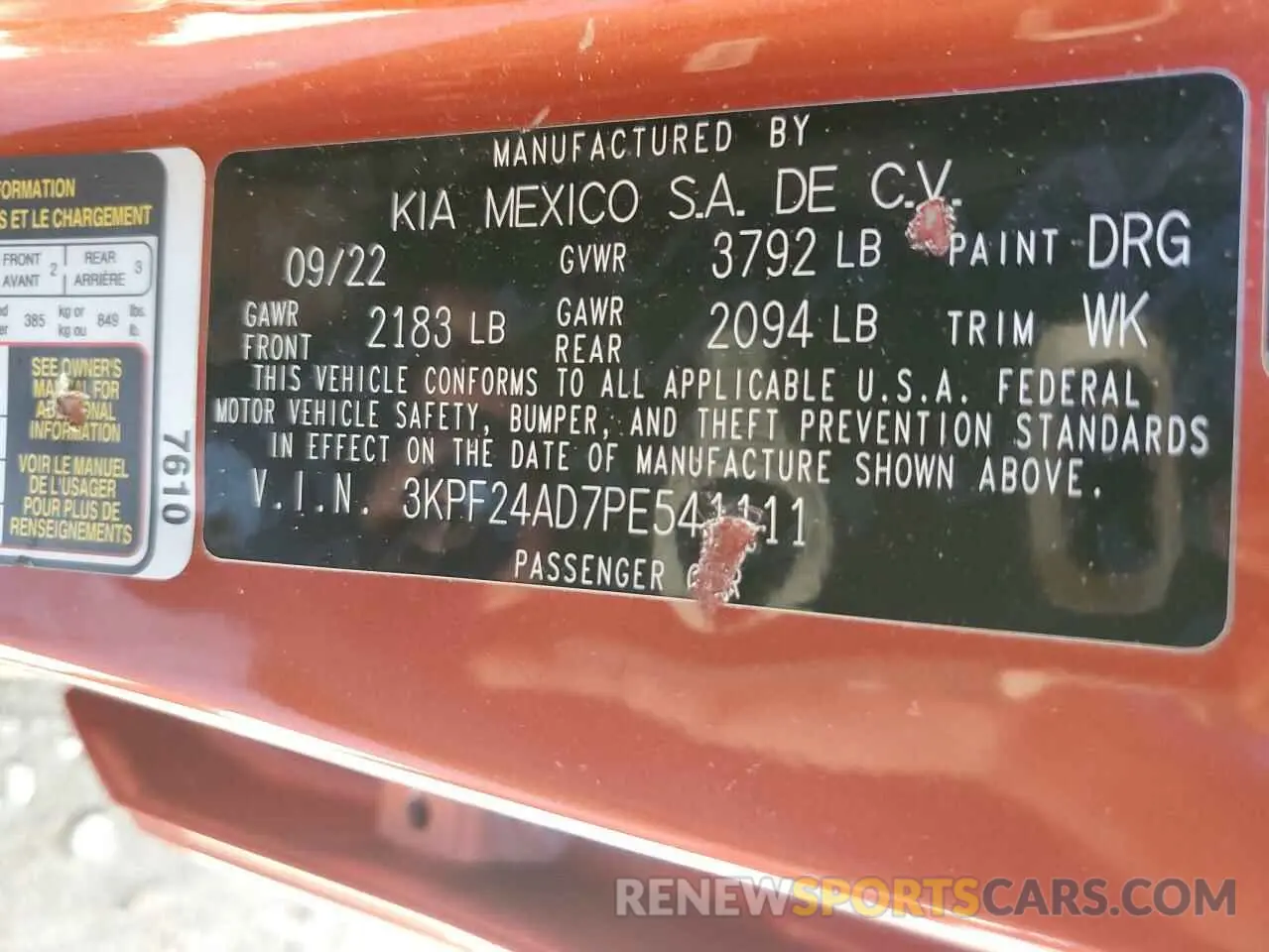 12 fotografías del automóvil dañado 3KPF24AD7PE541111 KIA FORTE 2023