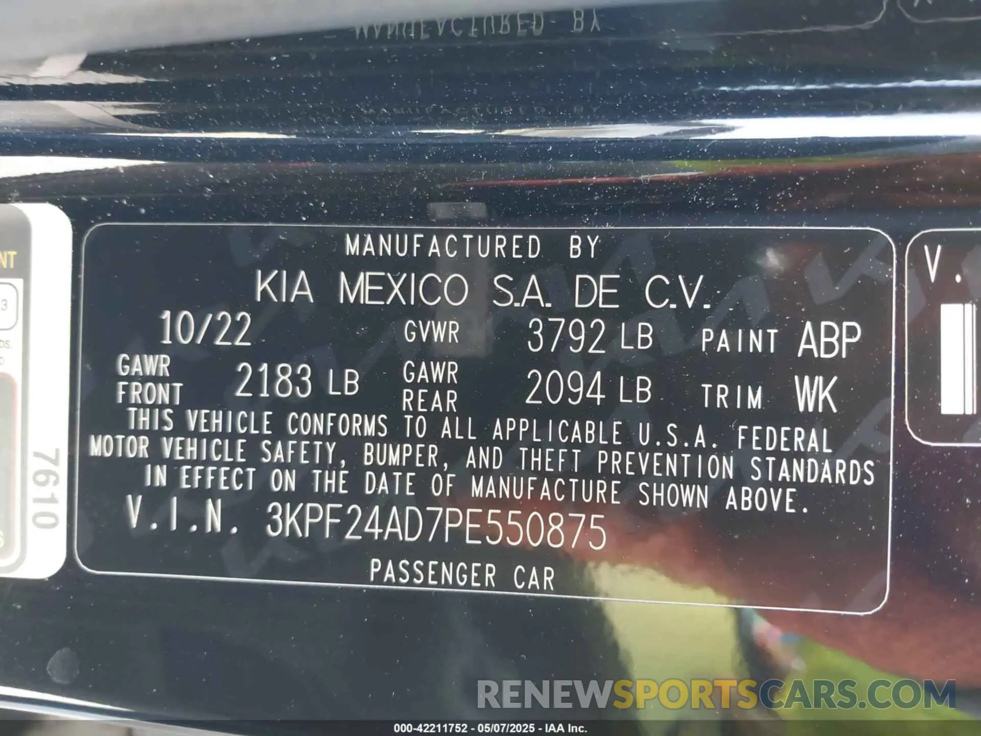 9 fotografías del automóvil dañado 3KPF24AD7PE550875 KIA FORTE 2023