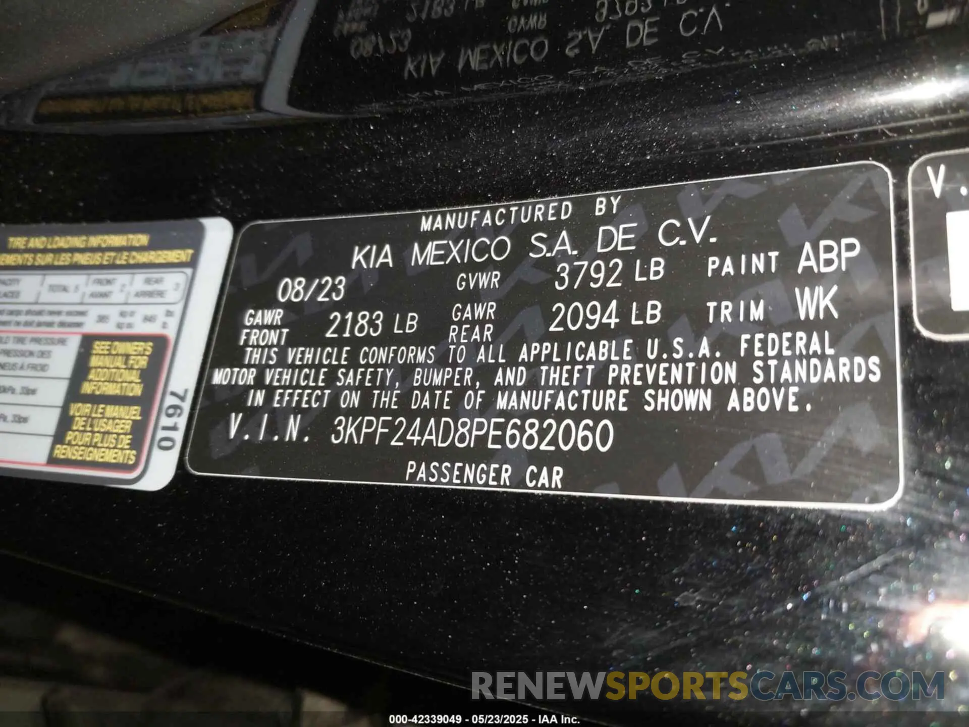 9 fotografías del automóvil dañado 3KPF24AD8PE682060 KIA FORTE 2023