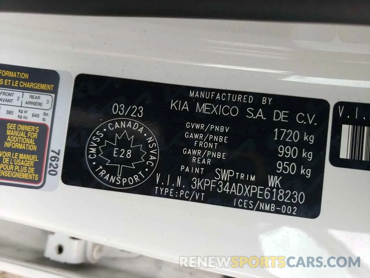 12 fotografías del automóvil dañado 3KPF34ADXPE618230 KIA FORTE 2023