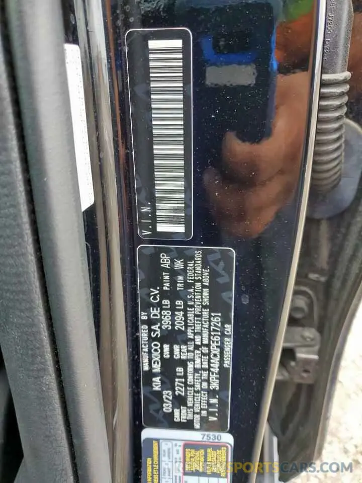13 fotografías del automóvil dañado 3KPF44ACXPE617261 KIA FORTE 2023