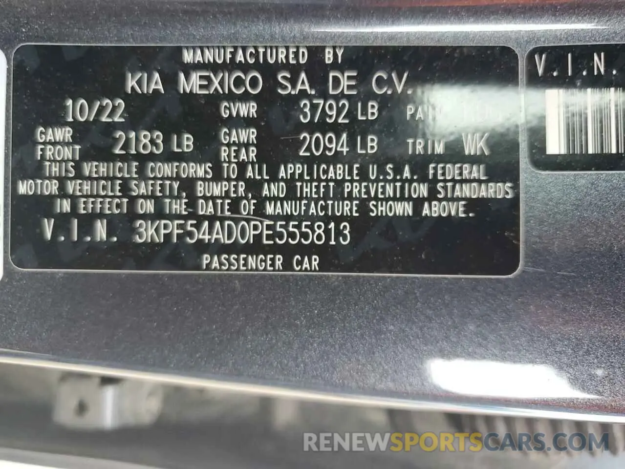 12 fotografías del automóvil dañado 3KPF54AD0PE555813 KIA FORTE 2023
