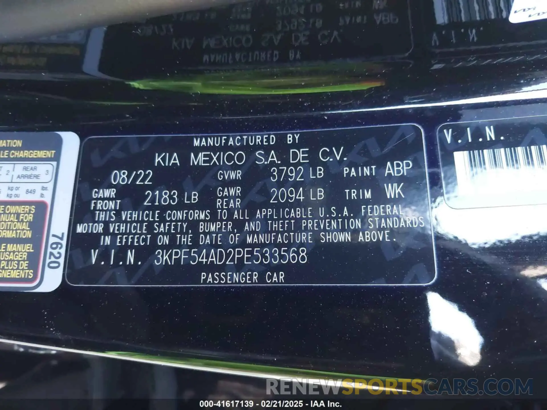 9 fotografías del automóvil dañado 3KPF54AD2PE533568 KIA FORTE 2023