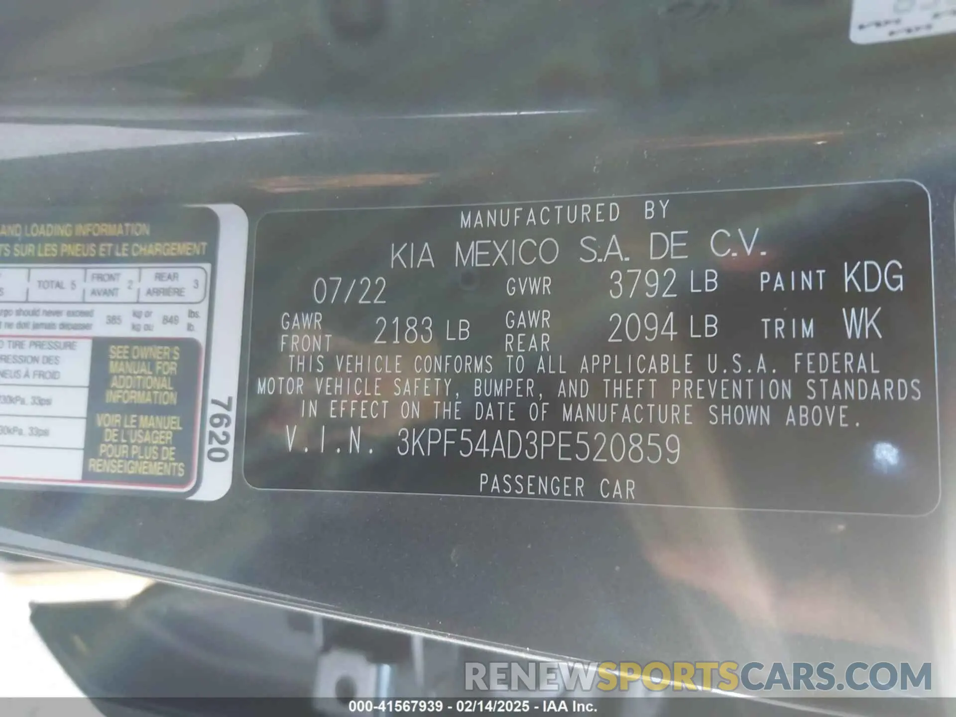 9 fotografías del automóvil dañado 3KPF54AD3PE520859 KIA FORTE 2023