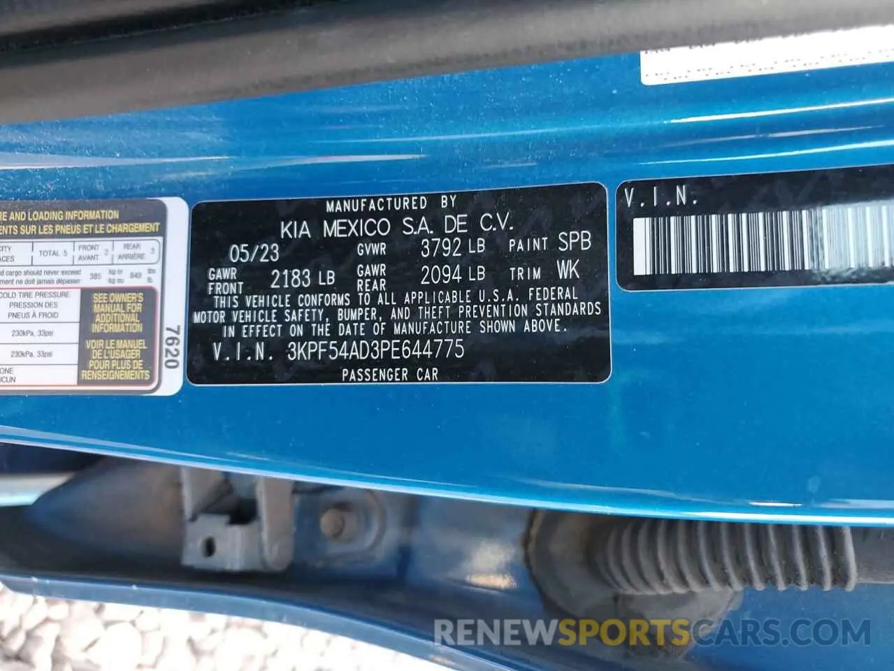 14 fotografías del automóvil dañado 3KPF54AD3PE644775 KIA FORTE 2023