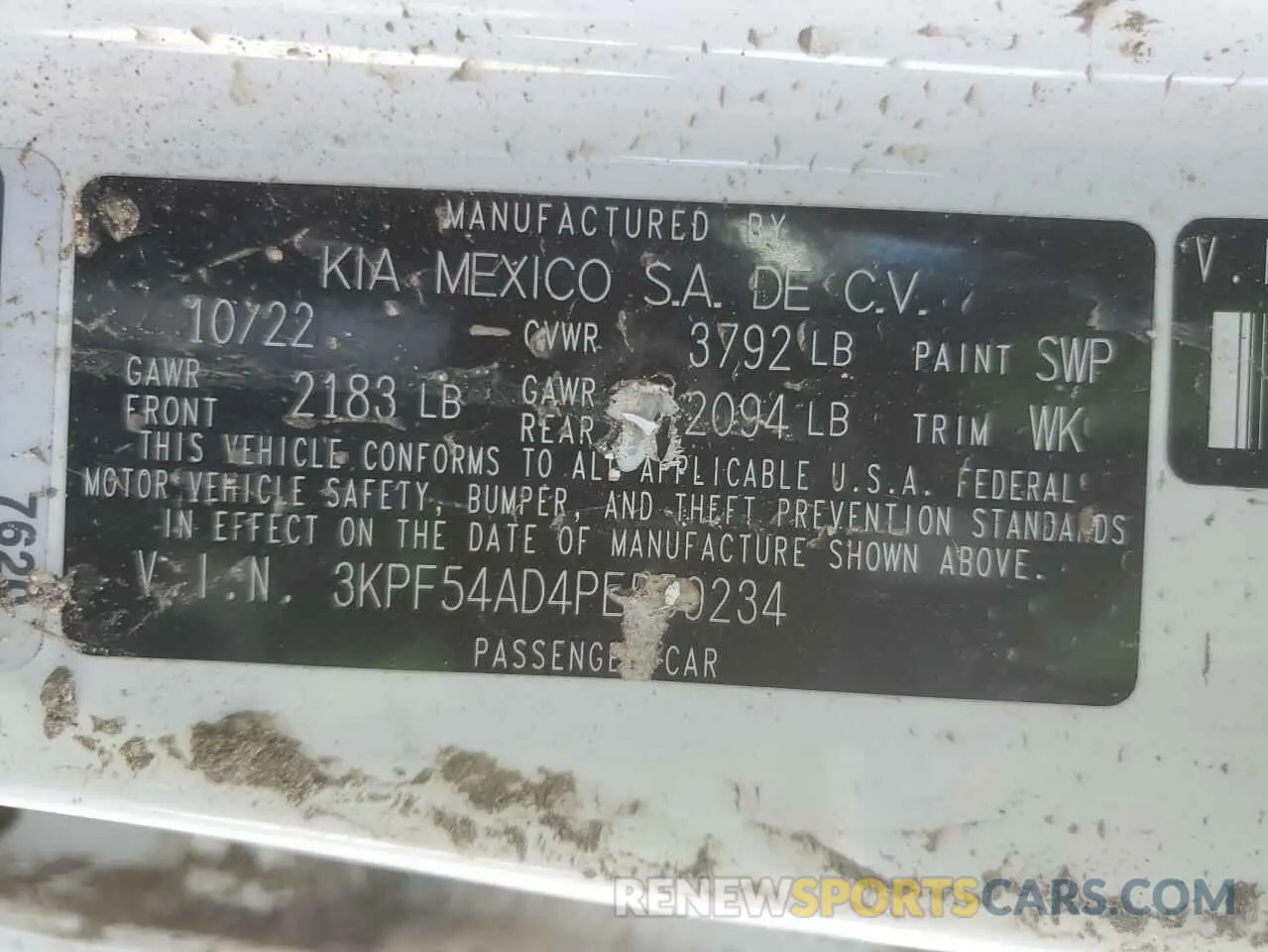 14 fotografías del automóvil dañado 3KPF54AD4PE559234 KIA FORTE 2023