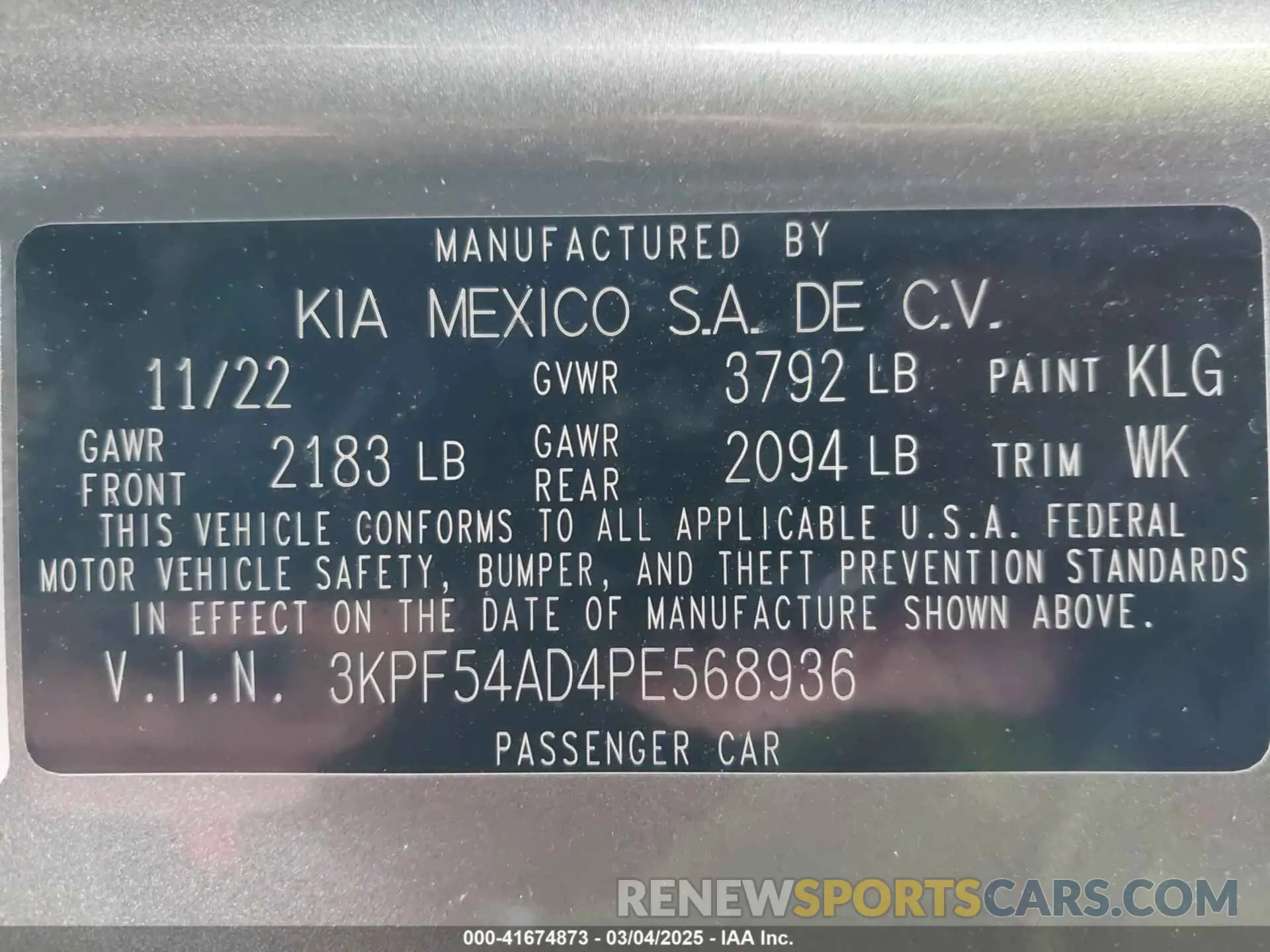 9 fotografías del automóvil dañado 3KPF54AD4PE568936 KIA FORTE 2023