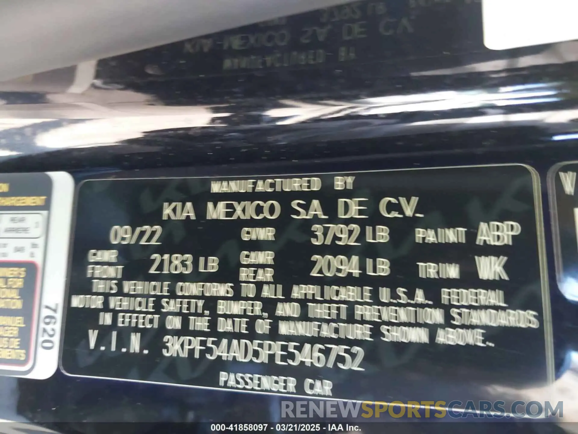 9 fotografías del automóvil dañado 3KPF54AD5PE546752 KIA FORTE 2023