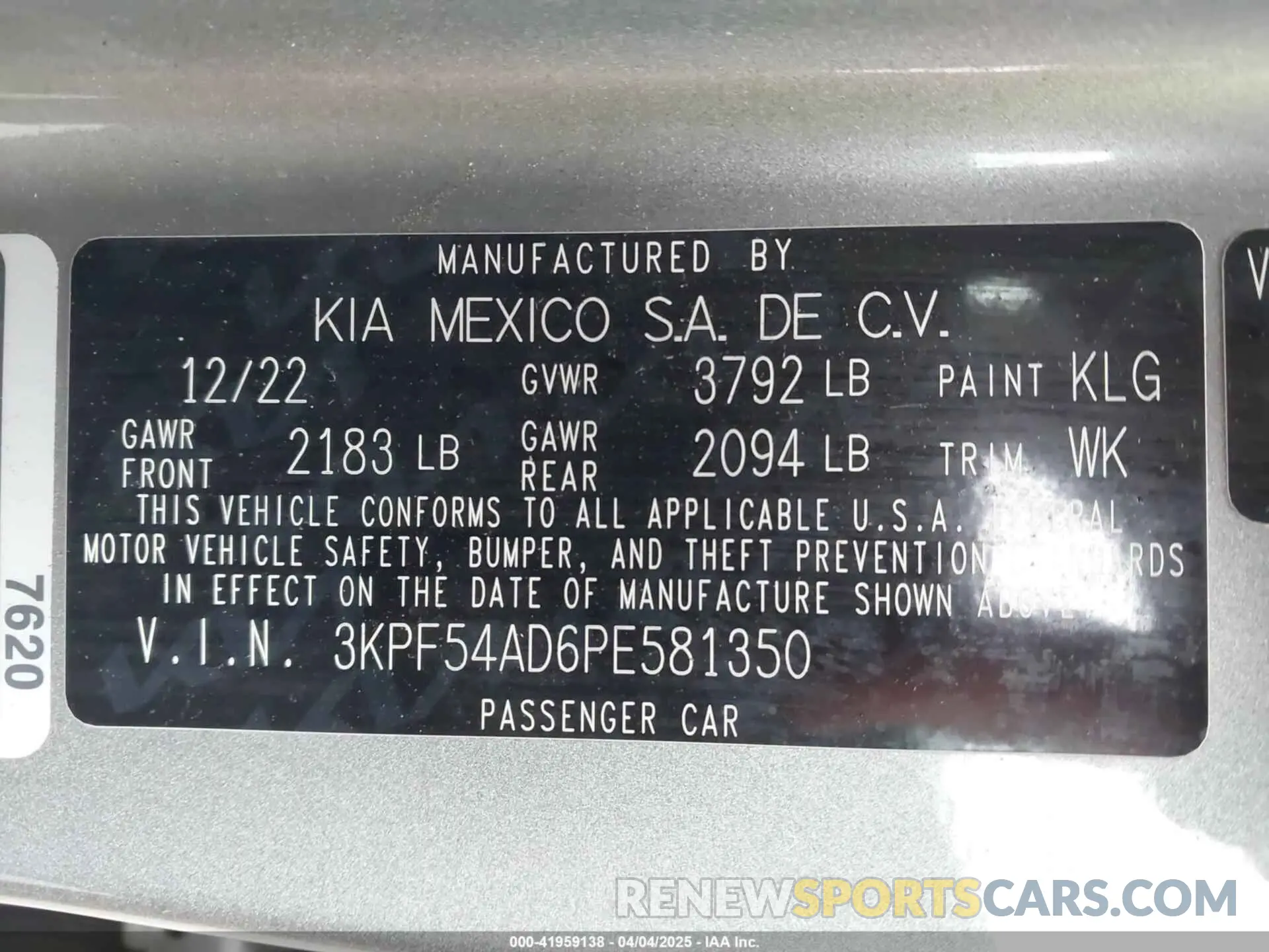 9 fotografías del automóvil dañado 3KPF54AD6PE581350 KIA FORTE 2023