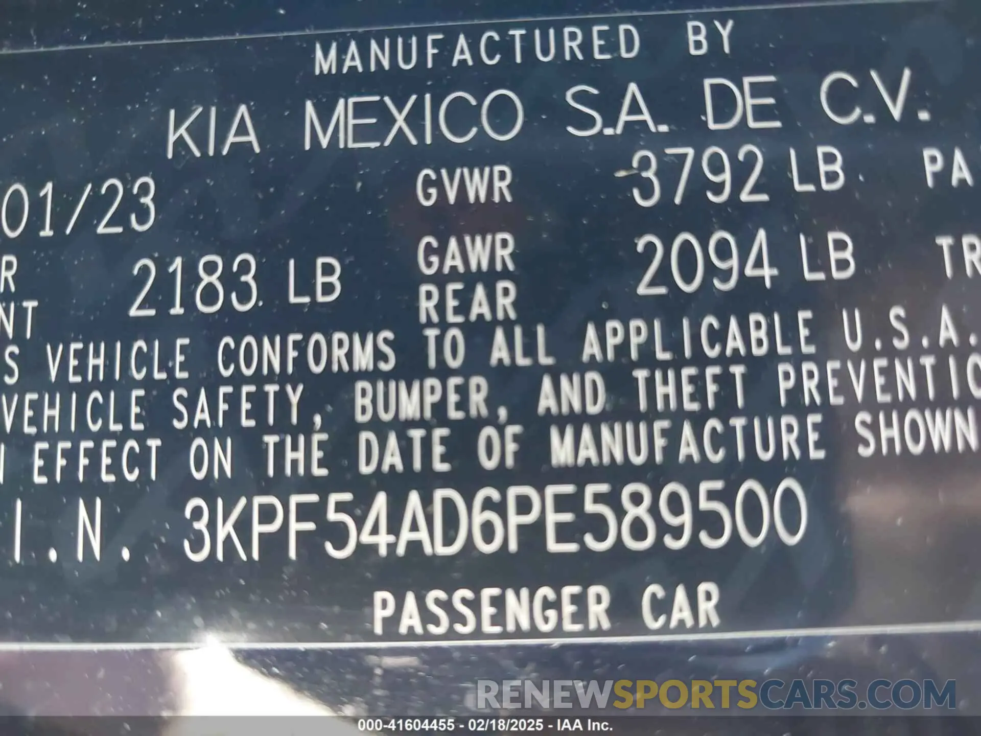 9 fotografías del automóvil dañado 3KPF54AD6PE589500 KIA FORTE 2023