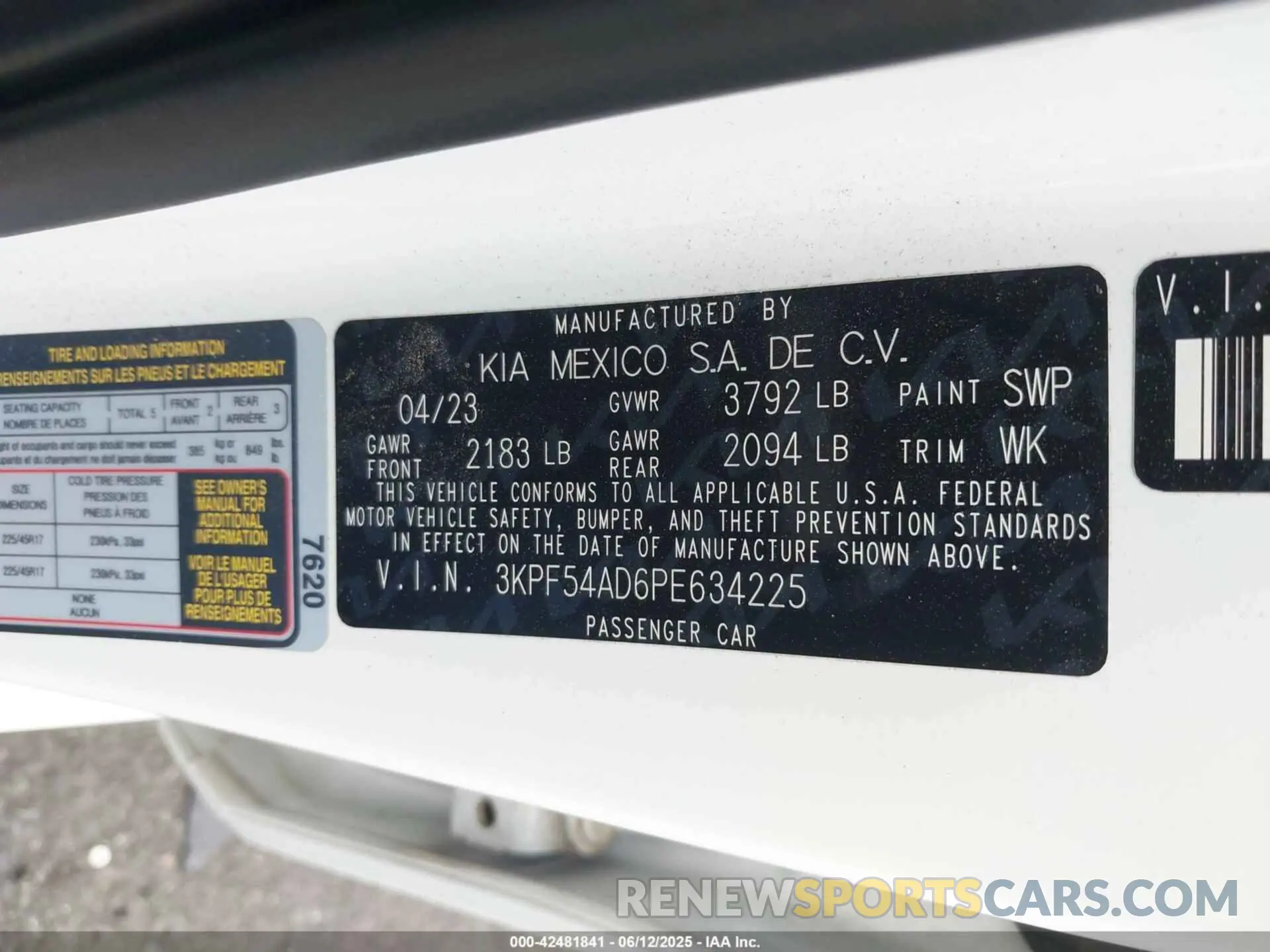 9 fotografías del automóvil dañado 3KPF54AD6PE634225 KIA FORTE 2023