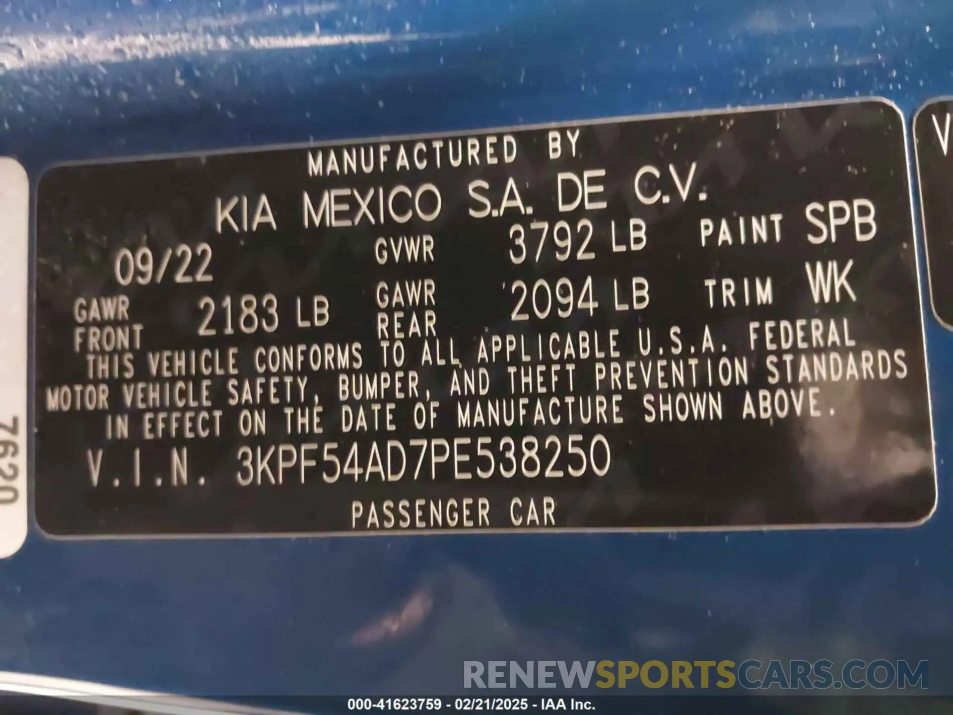 9 fotografías del automóvil dañado 3KPF54AD7PE538250 KIA FORTE 2023
