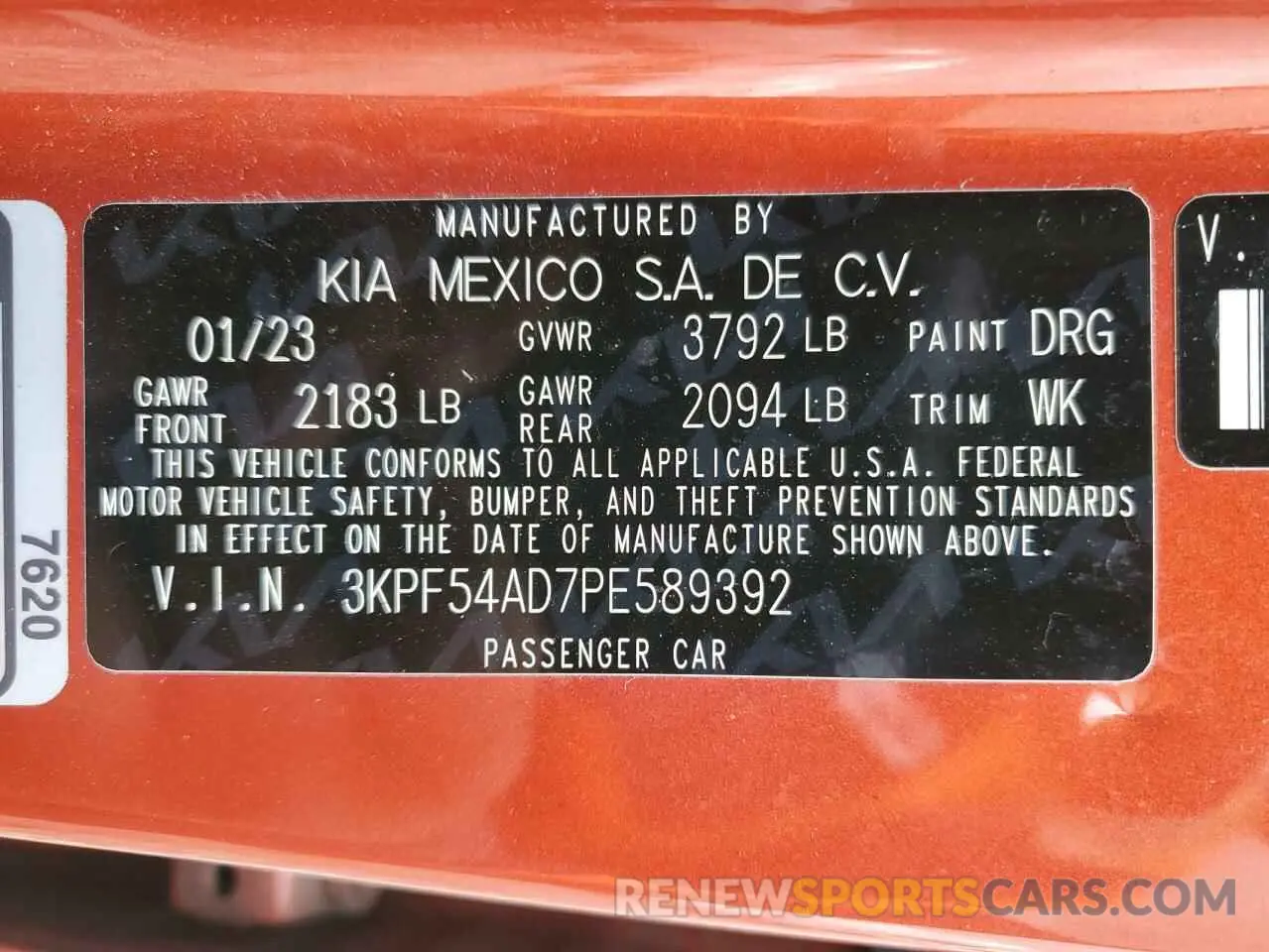 15 fotografías del automóvil dañado 3KPF54AD7PE589392 KIA FORTE 2023