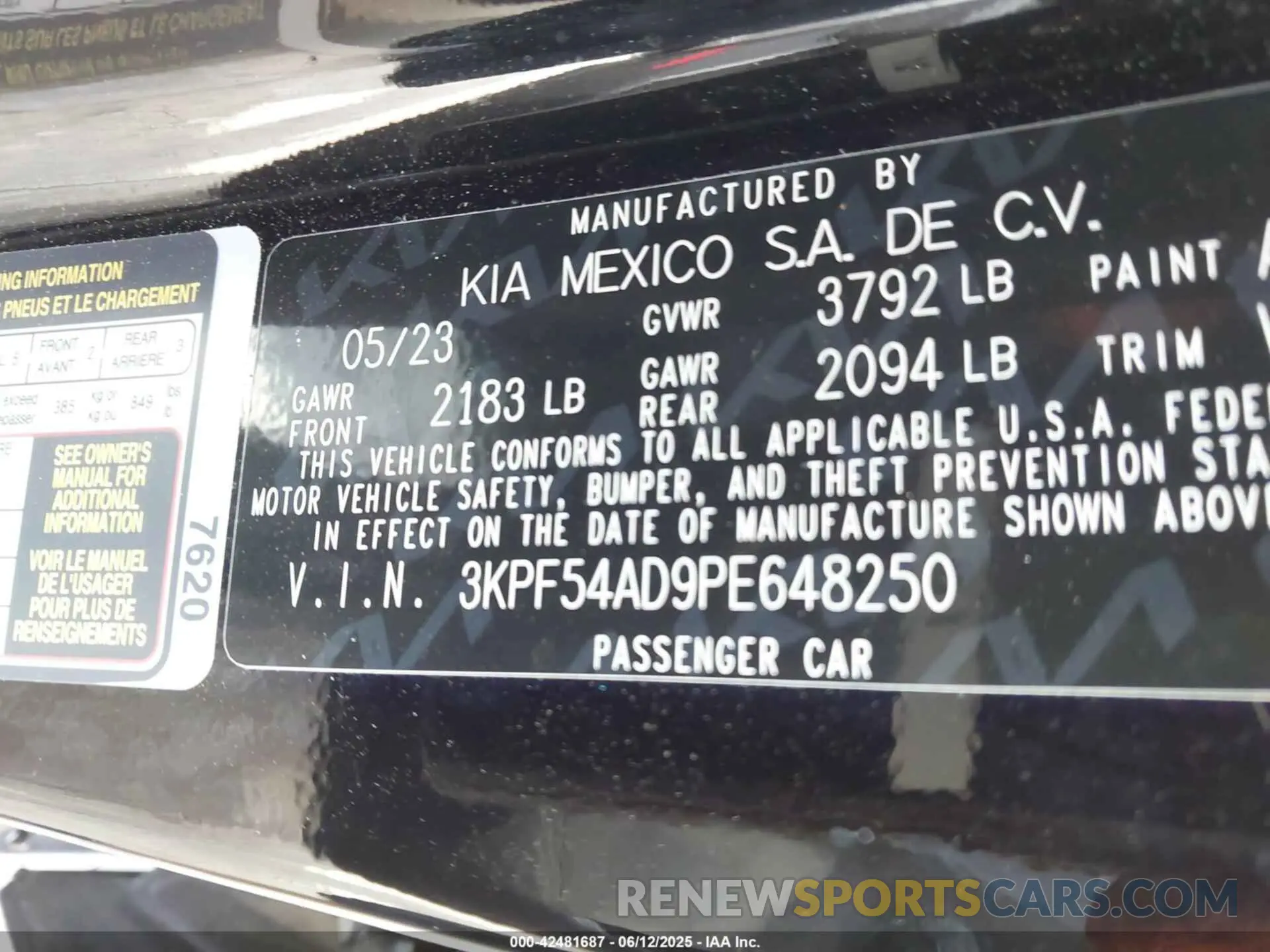 9 fotografías del automóvil dañado 3KPF54AD9PE648250 KIA FORTE 2023
