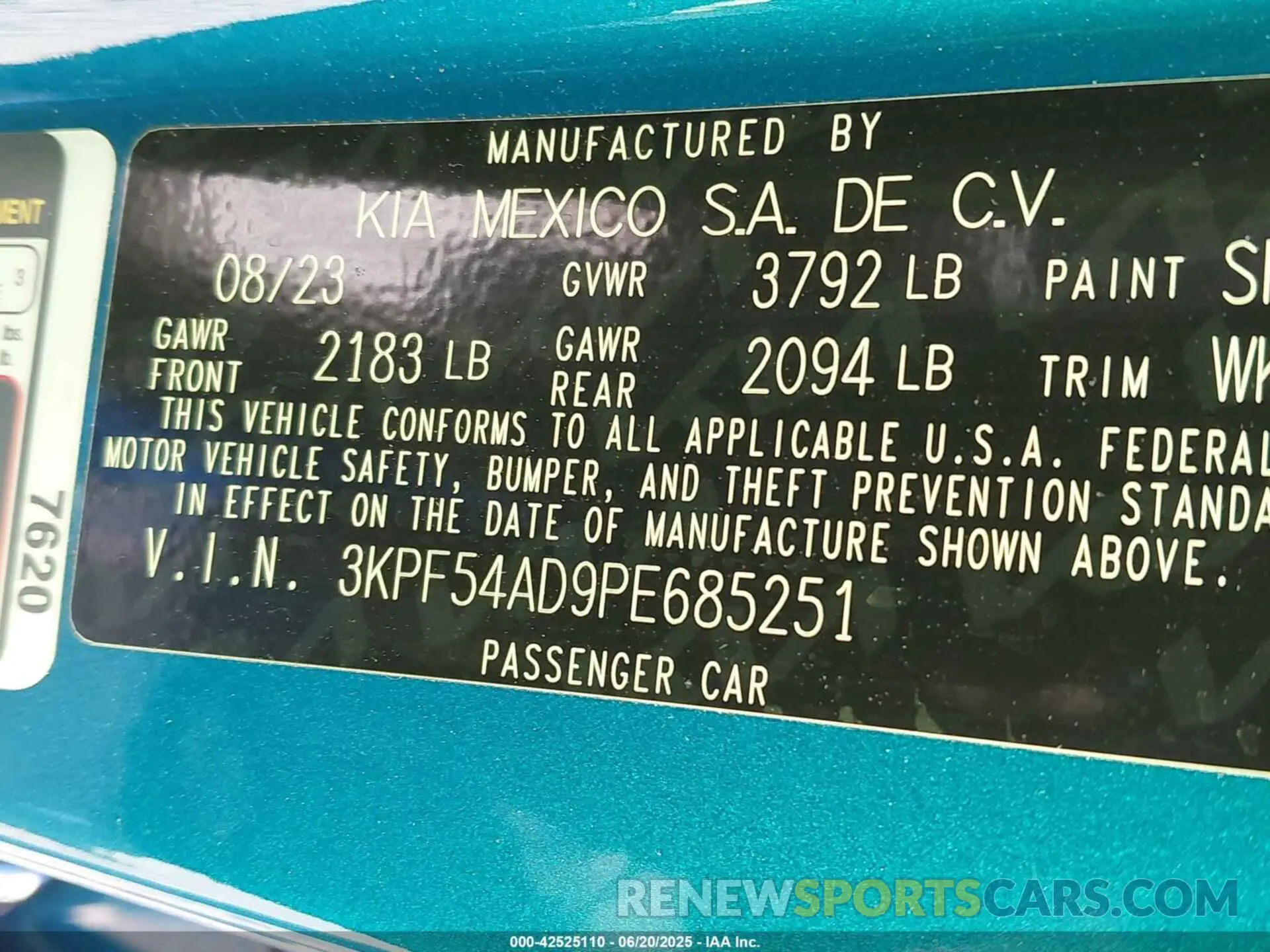 9 fotografías del automóvil dañado 3KPF54AD9PE685251 KIA FORTE 2023