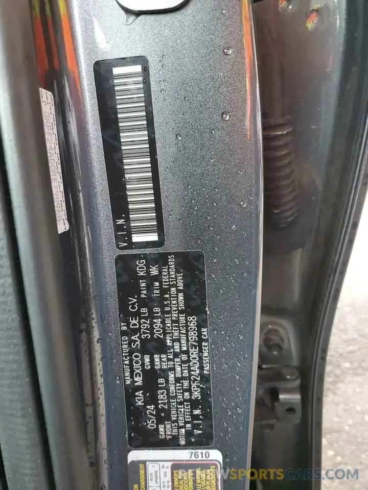 13 fotografías del automóvil dañado 3KPF24AD0RE798968 KIA FORTE 2024